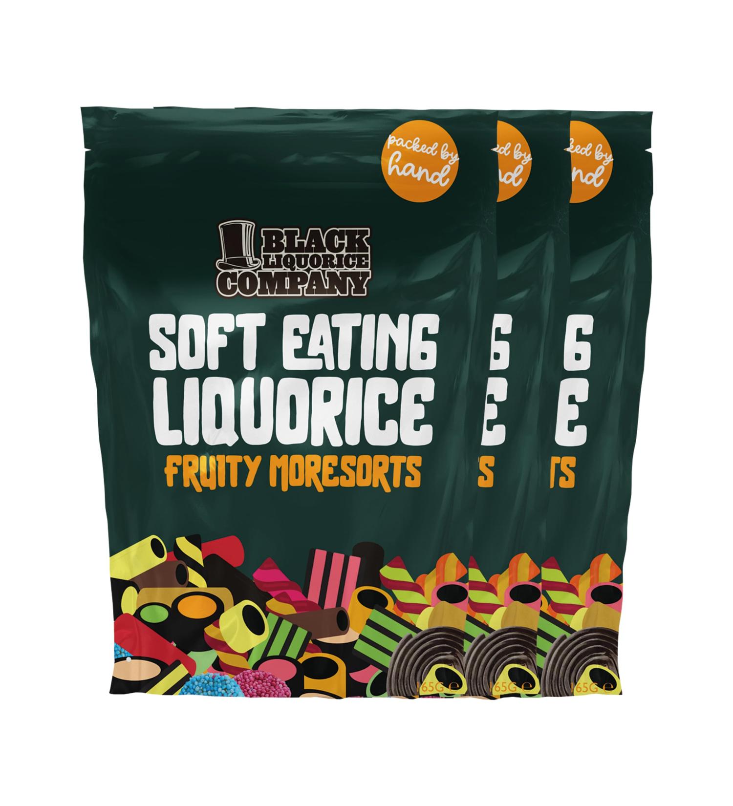 Black Liquorice Company - Fruity Moresorts 3 x 165g - Buy Online on GoSupps.com
