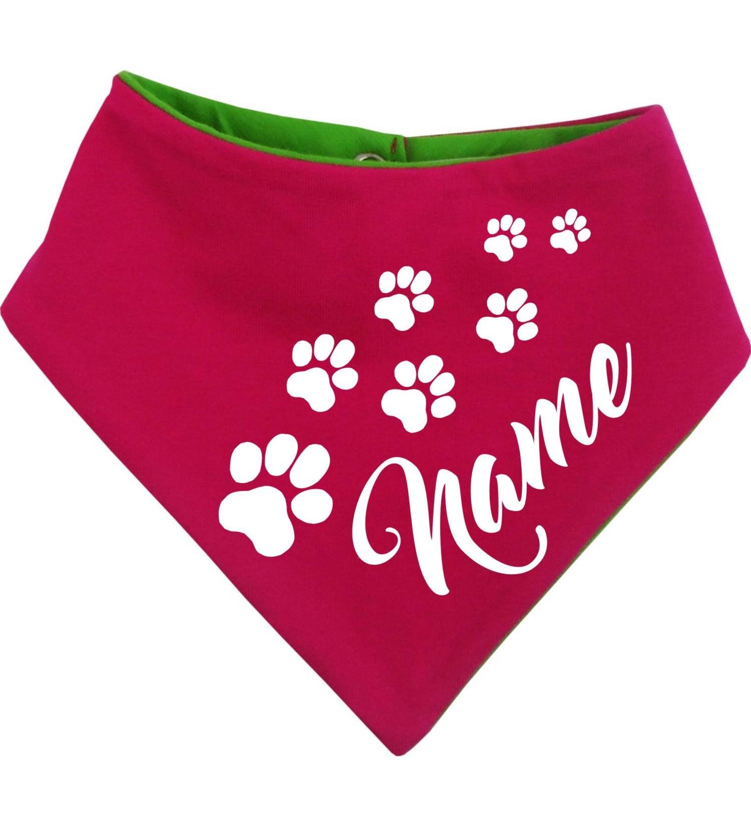 Custom Both-Sided Multicolor Dog Turning Cloth - Pink Lime | Size 1 (Neck 27-30 cm) - Perfect for Your Pet! - Buy Online on GoSupps.com