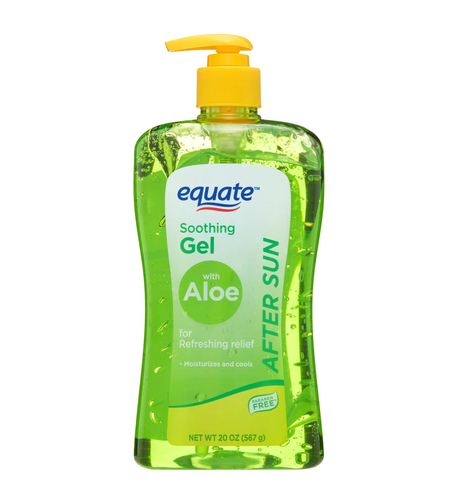 Equate Aloe Vera Aftersun Gel 20 oz - Soothing Relief for Sunburned Skin - Buy Online on GoSupps.com