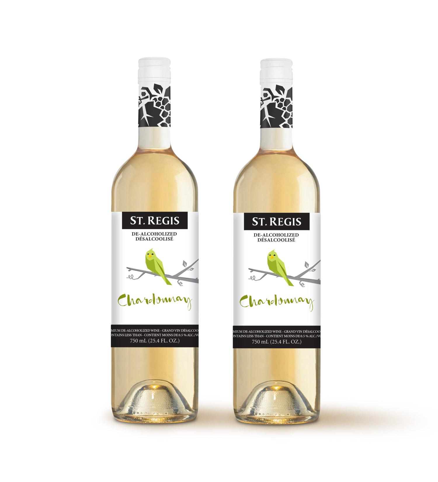 St. Regis Non Alcoholic Chardonnay | 2 Pack (2 x 750 mL) Non-Alcoholic Wine | Low Carb and Low Sugar Non-Alcoholic Wine | Dealcoholized Beverage - Buy Online on GoSupps.com