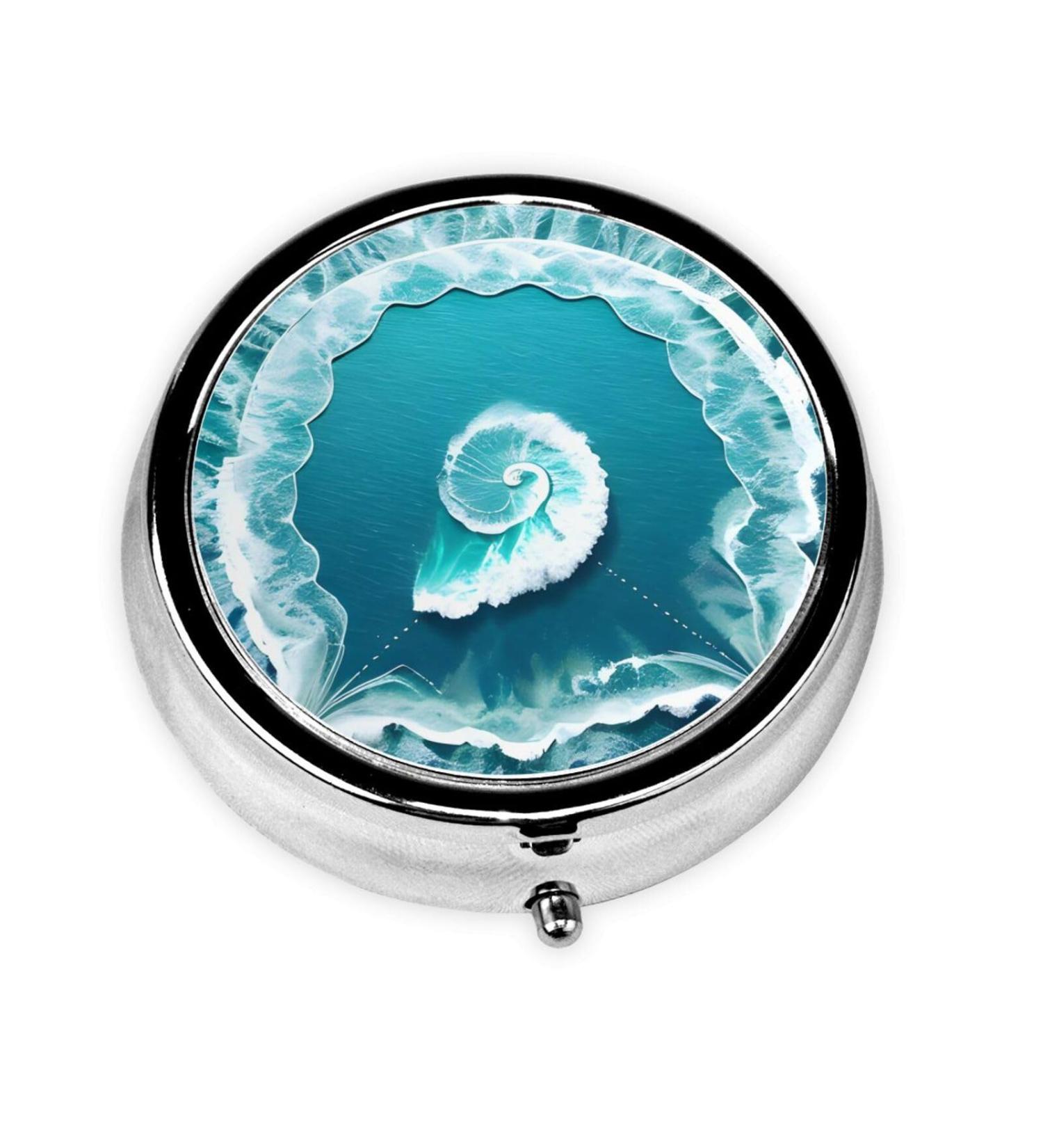 Sea of Loveround Pill Box - 3 Compartment Travel Organizer for Easy Medication Management - Buy Online on GoSupps.com