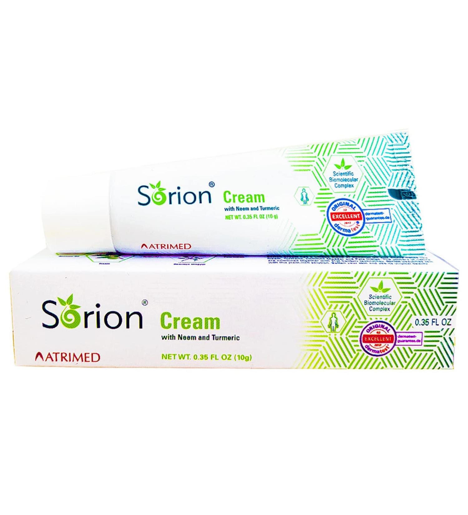 Sorion Herbal Cream - Eczema Psoriasis Relief with Coconut Oil, Neem & Turmeric (Travel-Size) - Buy Online on GoSupps.com