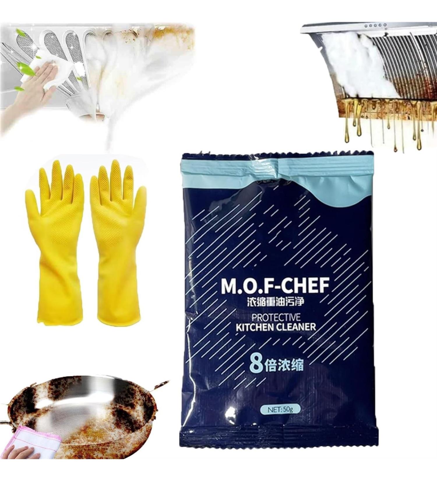 Mof Chef Cleaning Powder Mof Chef Powder Cleaner MOF Chef Kitchen Cleaning Powder Moh Chef Kitchen Cleaner Heavy Duty Degreaser Cleaner (Color : 50G) - Buy Online on GoSupps.com