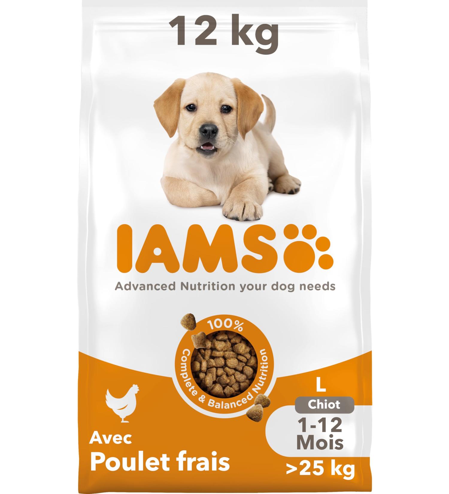 IAMS Puppy Chicken Food Large 12 kg - Buy Online on GoSupps.com