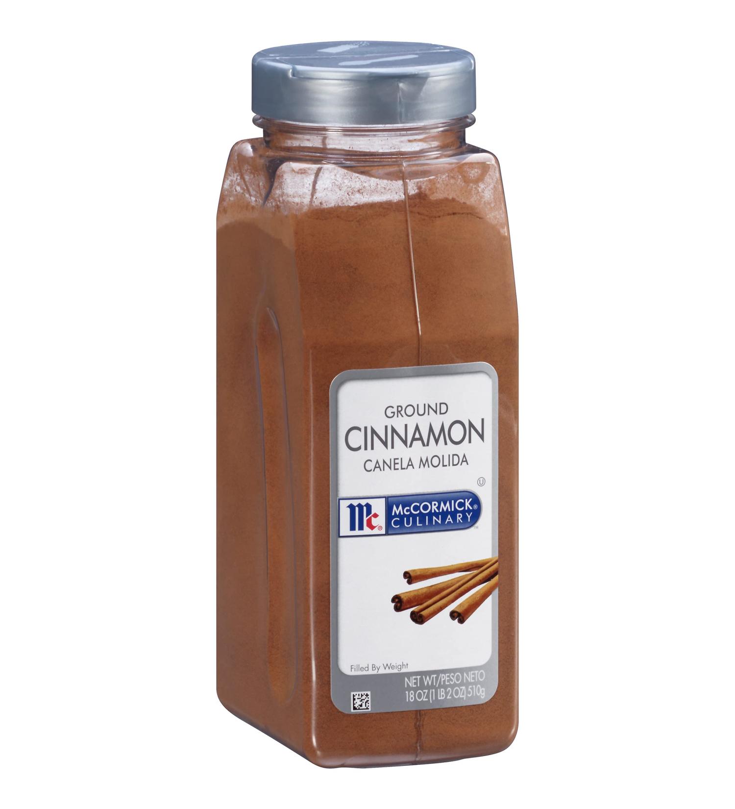 McCormick Culinary Ground Cinnamon 18 oz - Pure Cinnamon Powder for Professional Baking - 1.12 Pound Container - Buy Online on GoSupps.com