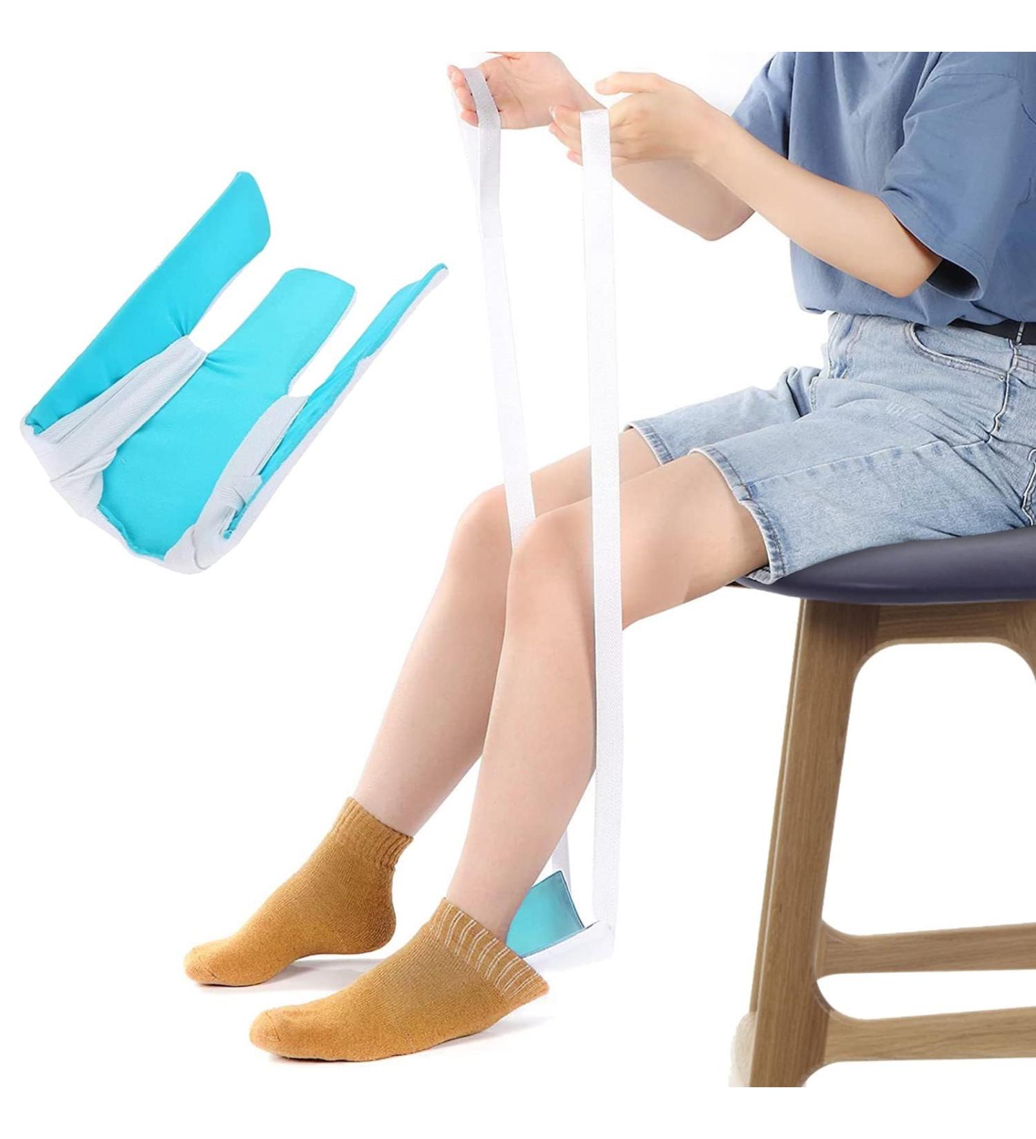 Dressing Aid for Socks Stocking Puller Easy On and Off Pulling Assistance for Elderly/Disabled/Post Hip Replacement - Buy Online on GoSupps.com