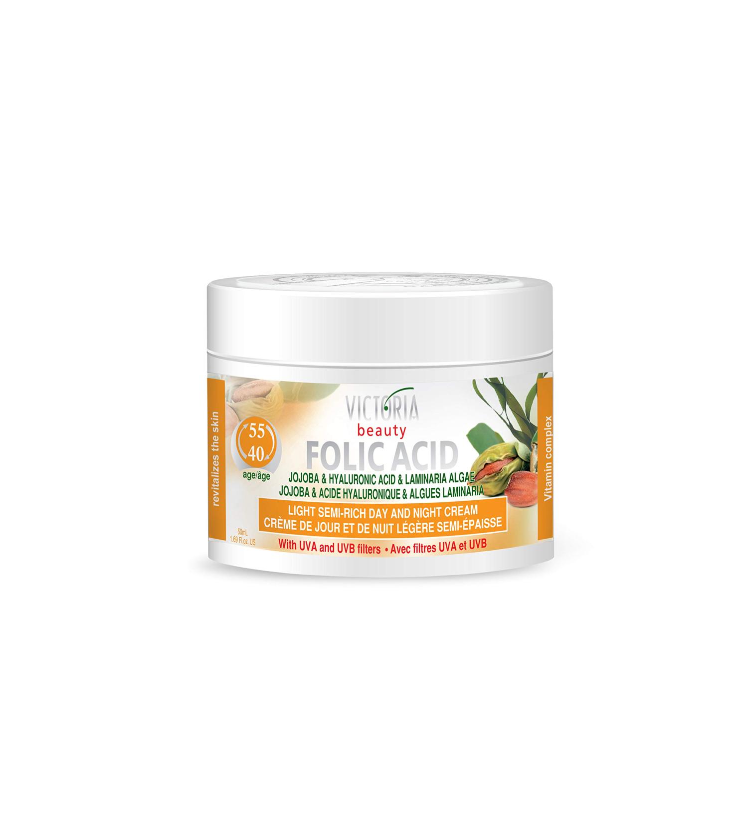 Victoria Beauty Hyaluron Cream Anti-Aging Face Cream for Wrinkles & Dark Circles | Jojoba Oil & Folic Acid | 50ml for Men & Women 40+ - Buy Online on GoSupps.com