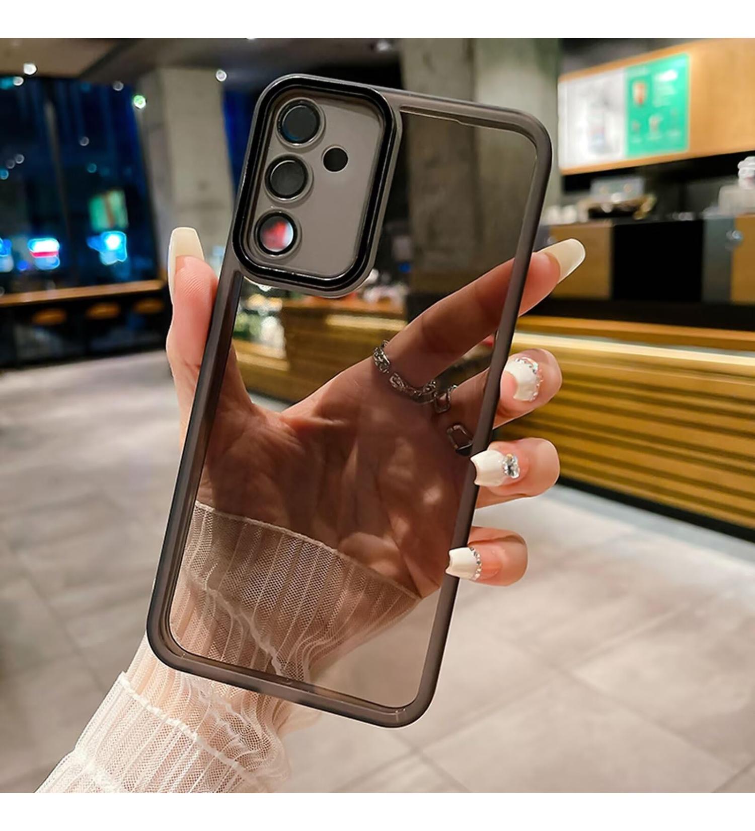 Tivenfezk Nadoli Clear Case for Xiaomi Redmi Note 11S | Scratch-Resistant Shock-Resistant TPU Bumper with Camera Protective Film - Transparent Gray Cover - Buy Online on GoSupps.com