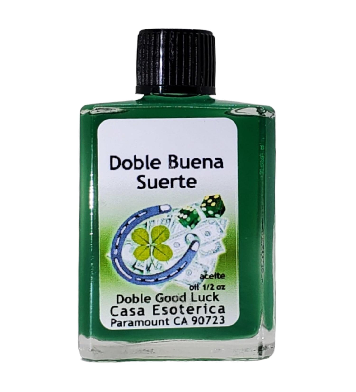 Double Good Luck Oil (Doble Buena Suerte Aceite) Double Good Luck Oil- Increase Fortune - Attract Positive Energy & Abundance-0.5 FL OZ (3 Pack)