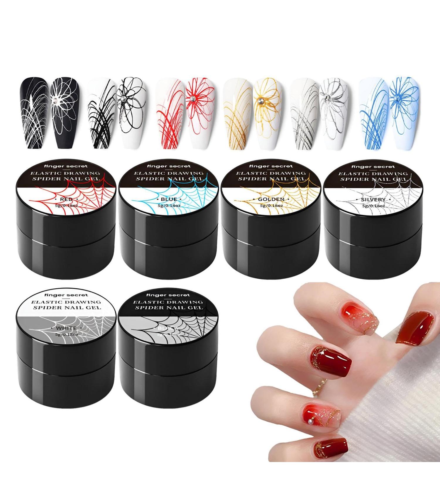 Wyttuubv Spider Gel for | Versatile Polish Gel Art Nail Polish | Elastic Gel Nail Polish Liner Gel Liner for Natural Nails False Nails - Buy Online on GoSupps.com