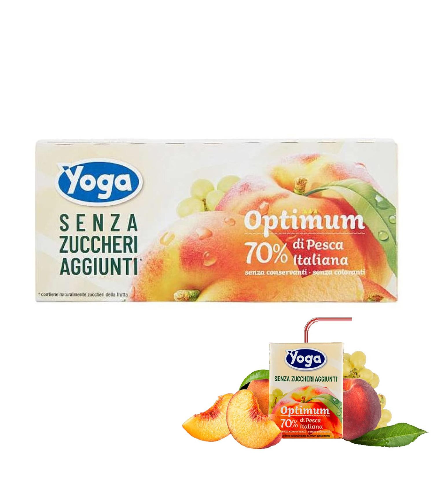 Idea 8 YOGA OPTIMUM FRUIT PACK Peach Italy without lollipops 3 X 200 ML