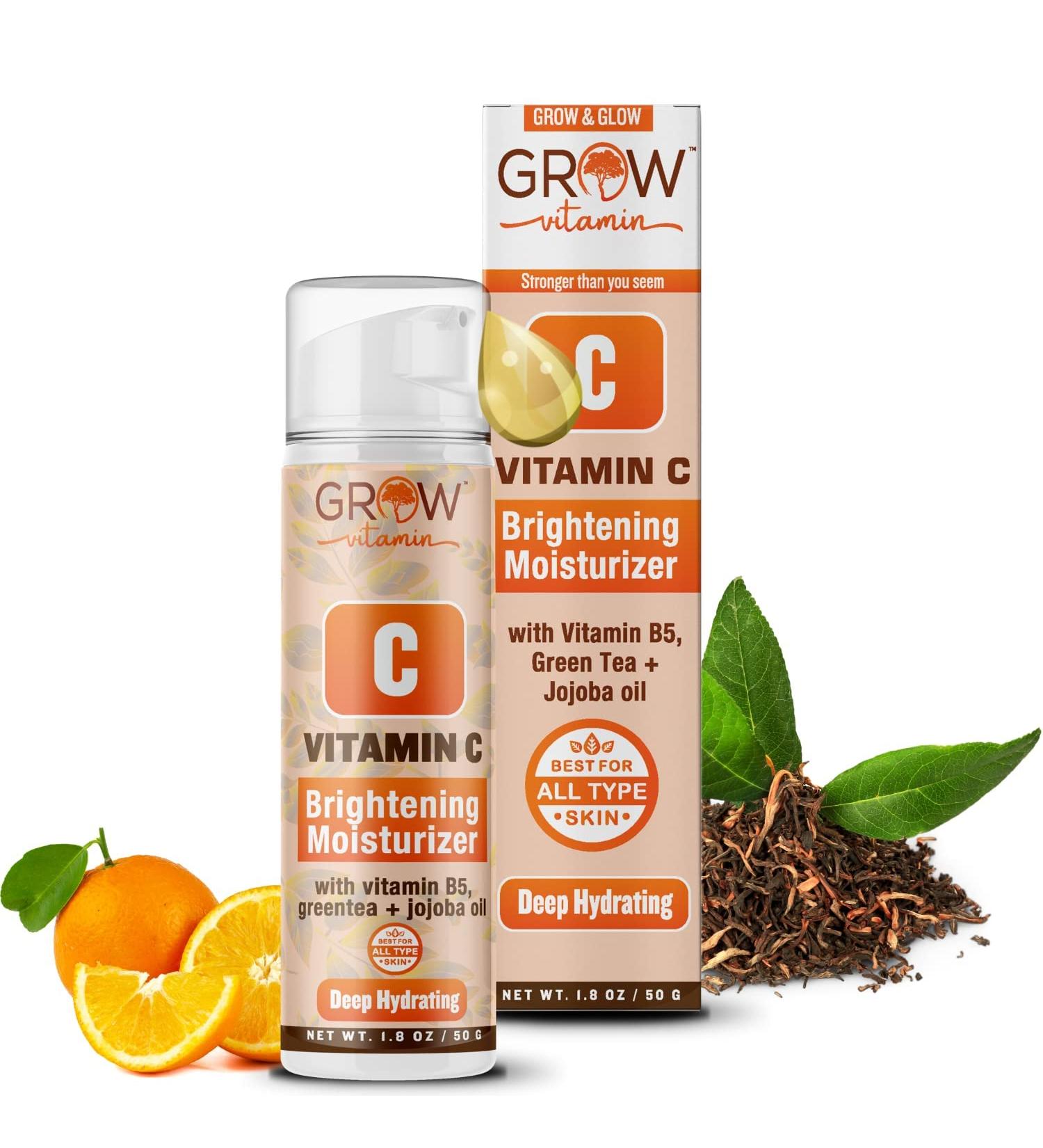 True Skin Vitamin C Face Moisturizer - Brightening Anti Aging Cream with Vitamin B5, E, Jojoba Oil, Aloe Vera & Green Tea - 1.8 fl oz - Buy Online on GoSupps.com