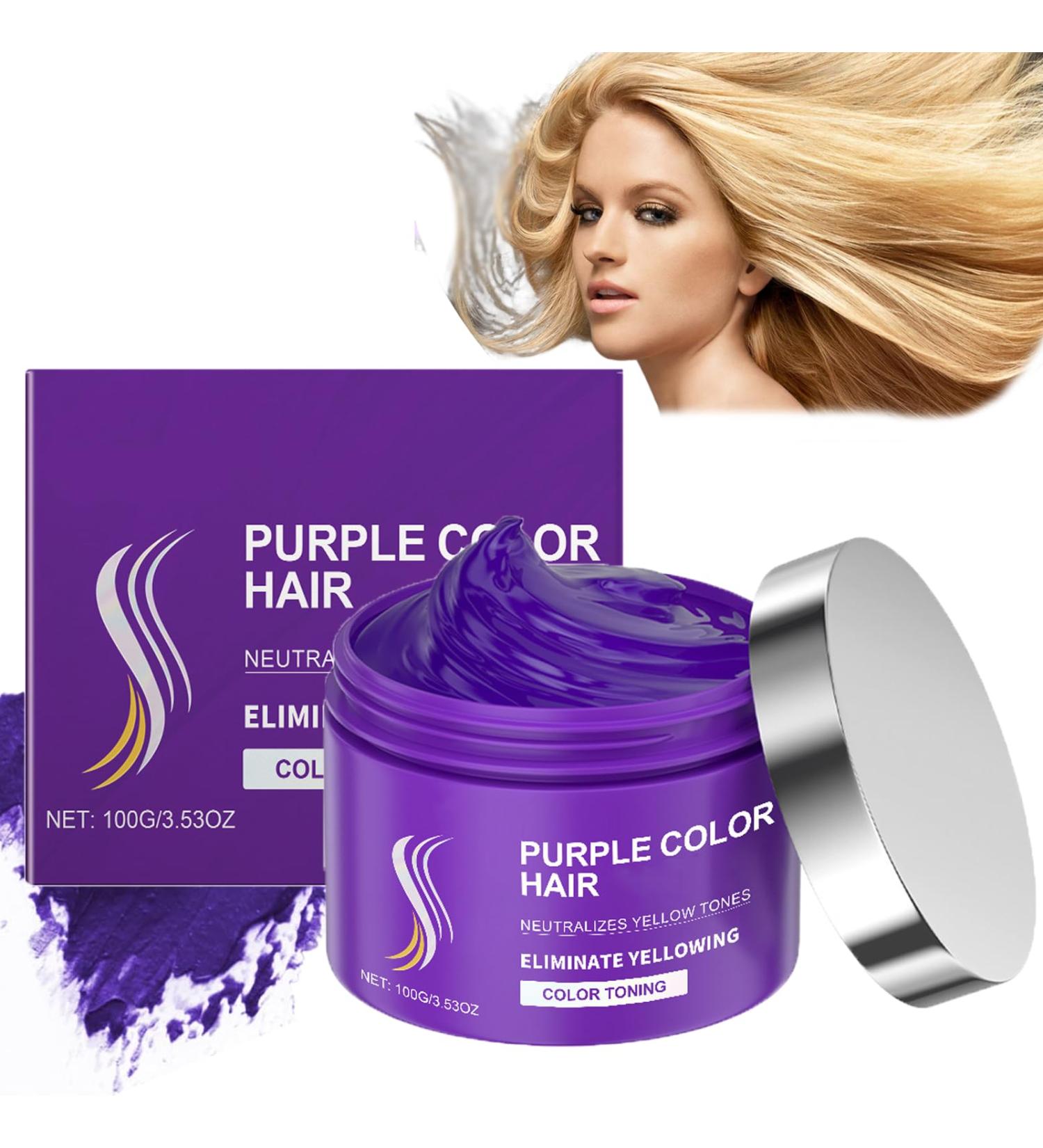 HOUXIANDOU Purple Hair Keratin Hair Treatment Deep Conditioner and Toner Moisturizing Keratin Treatment for Damaged and Dry Hair 1 Bottle - Buy Online on GoSupps.com