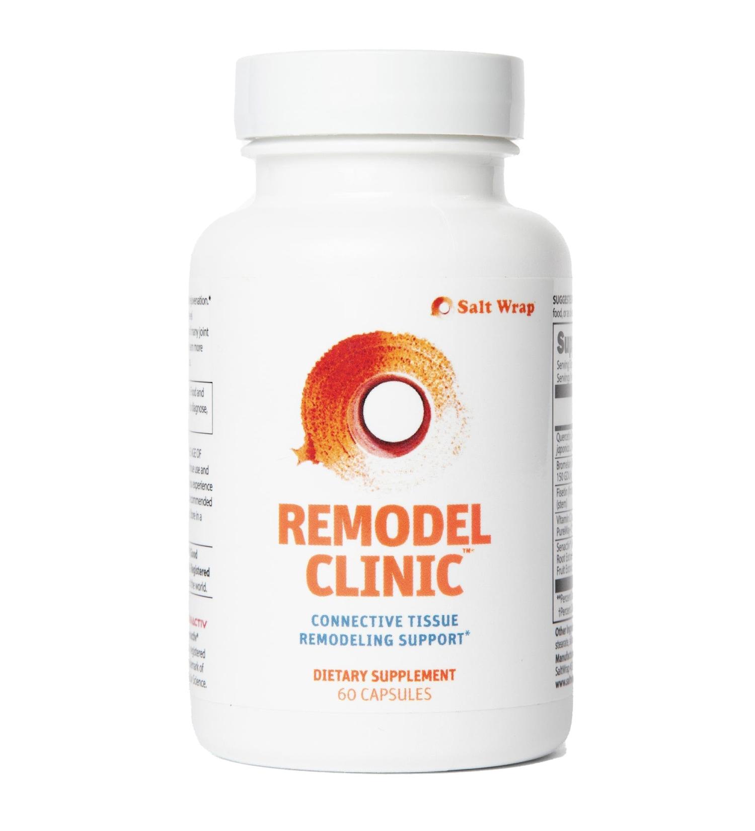 SaltWrap Remodel Clinic - Joint Remodeling Supplement for Senescent Cell Removal and Scar Tissue - Improve Mobility Reduce Connective Tissue Stiffness - Fisetin Quercetin Bromelain - 60 Capsules - Buy Online on GoSupps.com