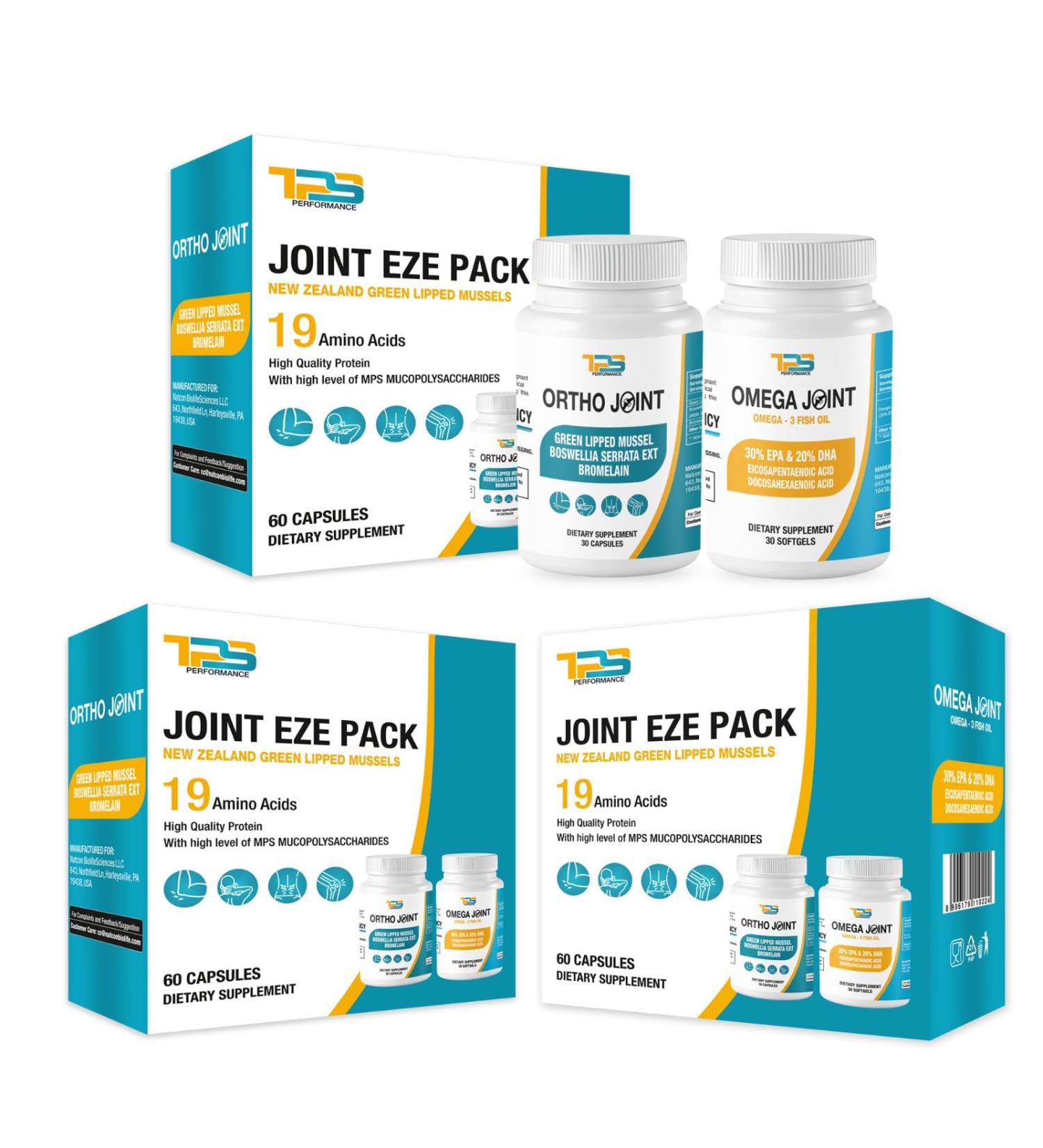 TPS Joint Support Supplement - New Zealand Green Lipped Mussel Extract for Joint Pain Relief | Healthy Joints & Bones - 30 Capsules - Buy Online on GoSupps.com