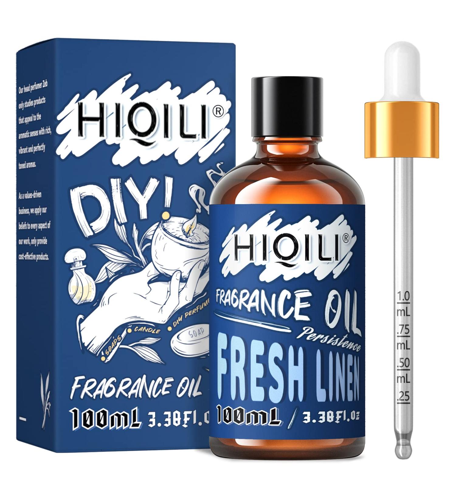 HIQILI Fresh Linen Fragrance Oil 100ml Essential Oil for Diffusers Car Freshies & Candle Making - Clean Fresh Scent for Laundry & Soap - Buy Online on GoSupps.com