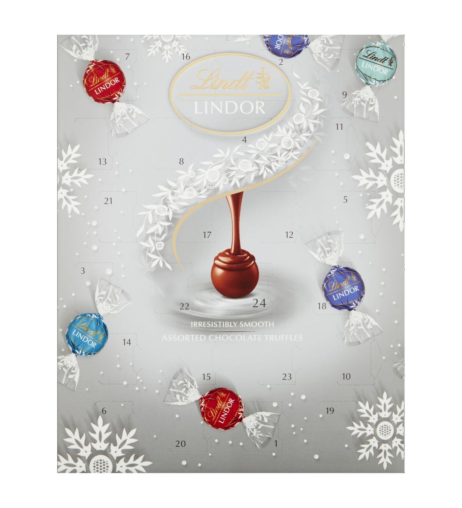  Lindt Lindt Lindor 2024 Assorted Chocolate Advent Calendar | Large 297g | A Delicious Assortment of Milk Salted Caramel Coconut Milk and White Truffles for Him and Her | For - Buy Online on GoSupps.com