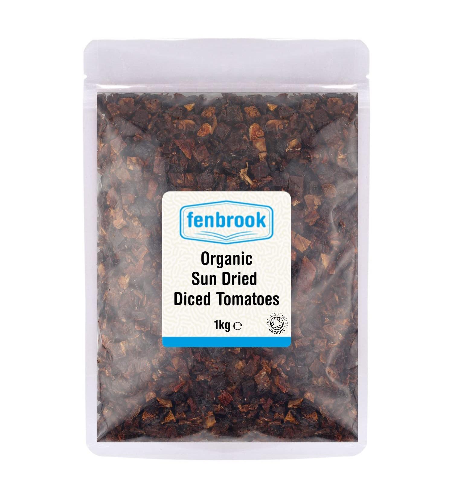 Organic Sun Dried Diced Tomatoes 1kg | Certified Organic by Fenbrook Organic - Buy Online on GoSupps.com