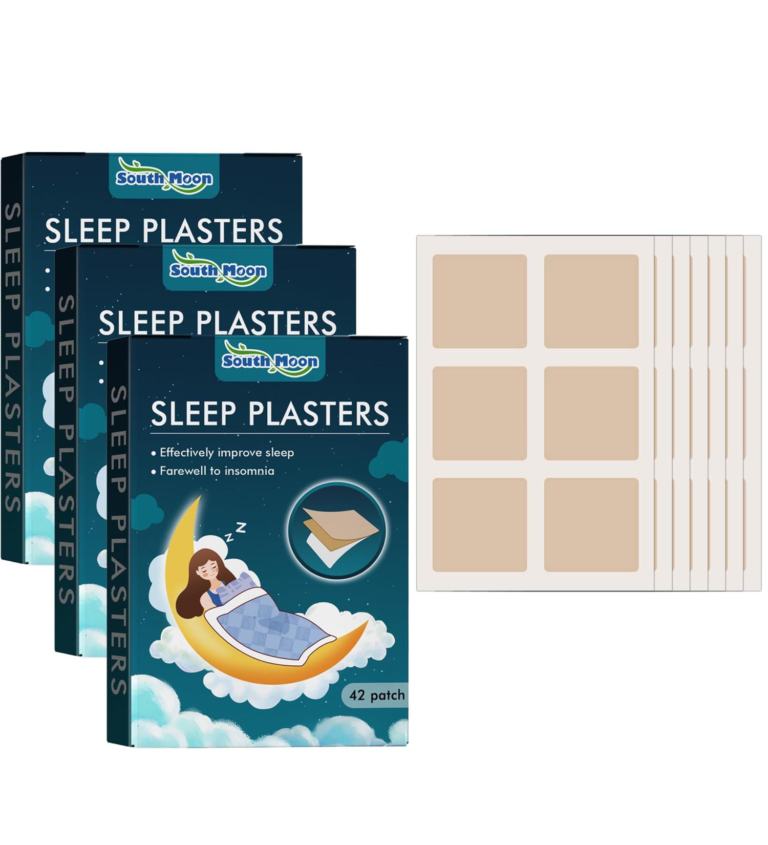 Sleeping Plasters for Adults - Strong Insomnia Relief 42 Plasters - Sleep Aid for Men & Women Perfect Gift (126PCs) - Buy Online on GoSupps.com