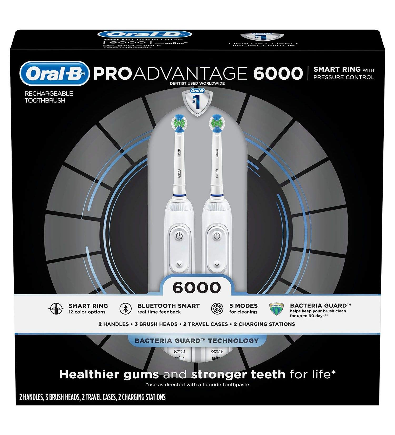 Oral-B ProAdvantage 6000 Power Rechargeable Toothbrush 2-Pack for Superior Dental Care - Buy Online on GoSupps.com