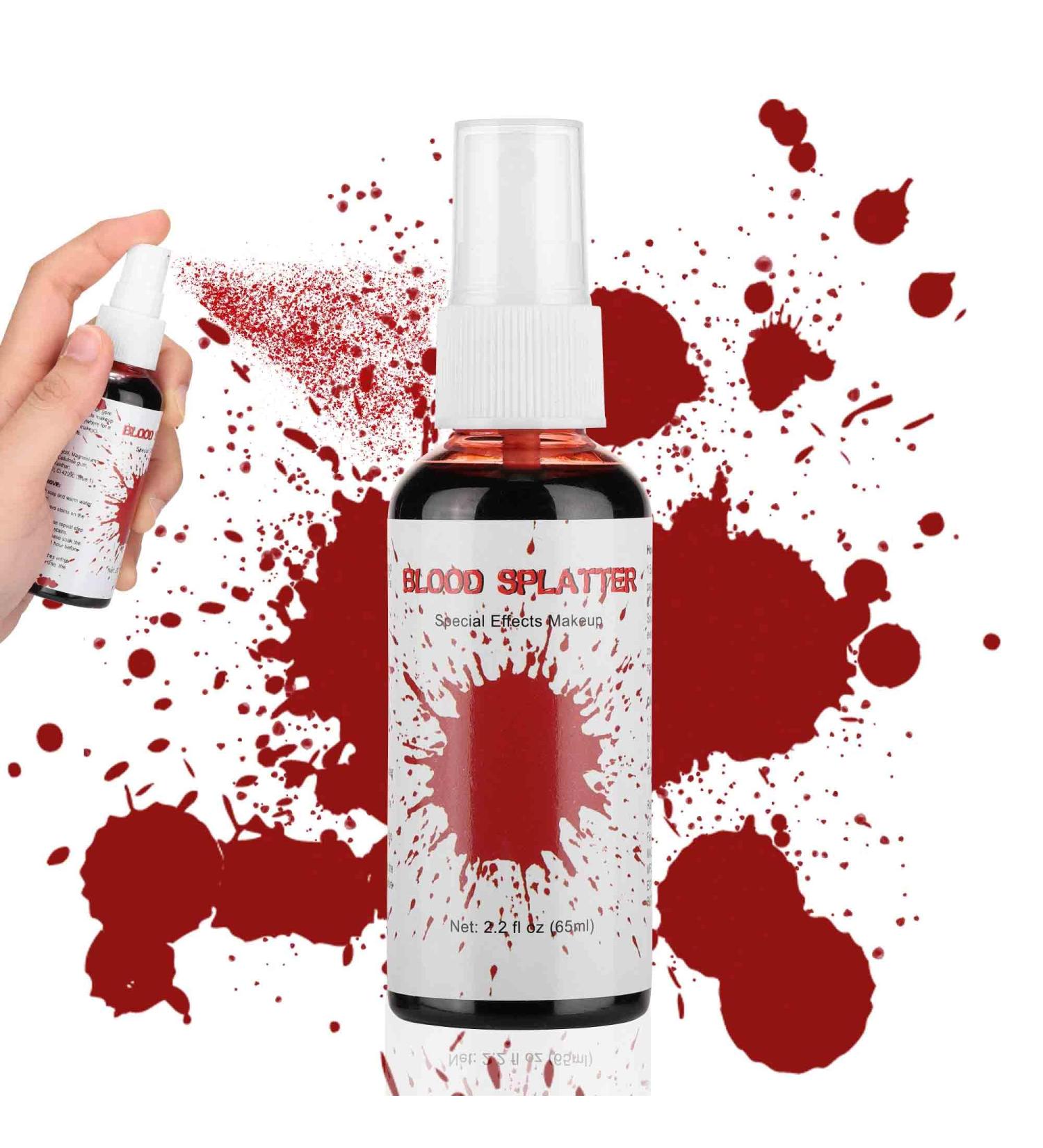 Professional Fake Blood Spray | 2.2oz Blood Splatter Makeup for Halloween Costumes & Zombie SFX - Buy Online on GoSupps.com