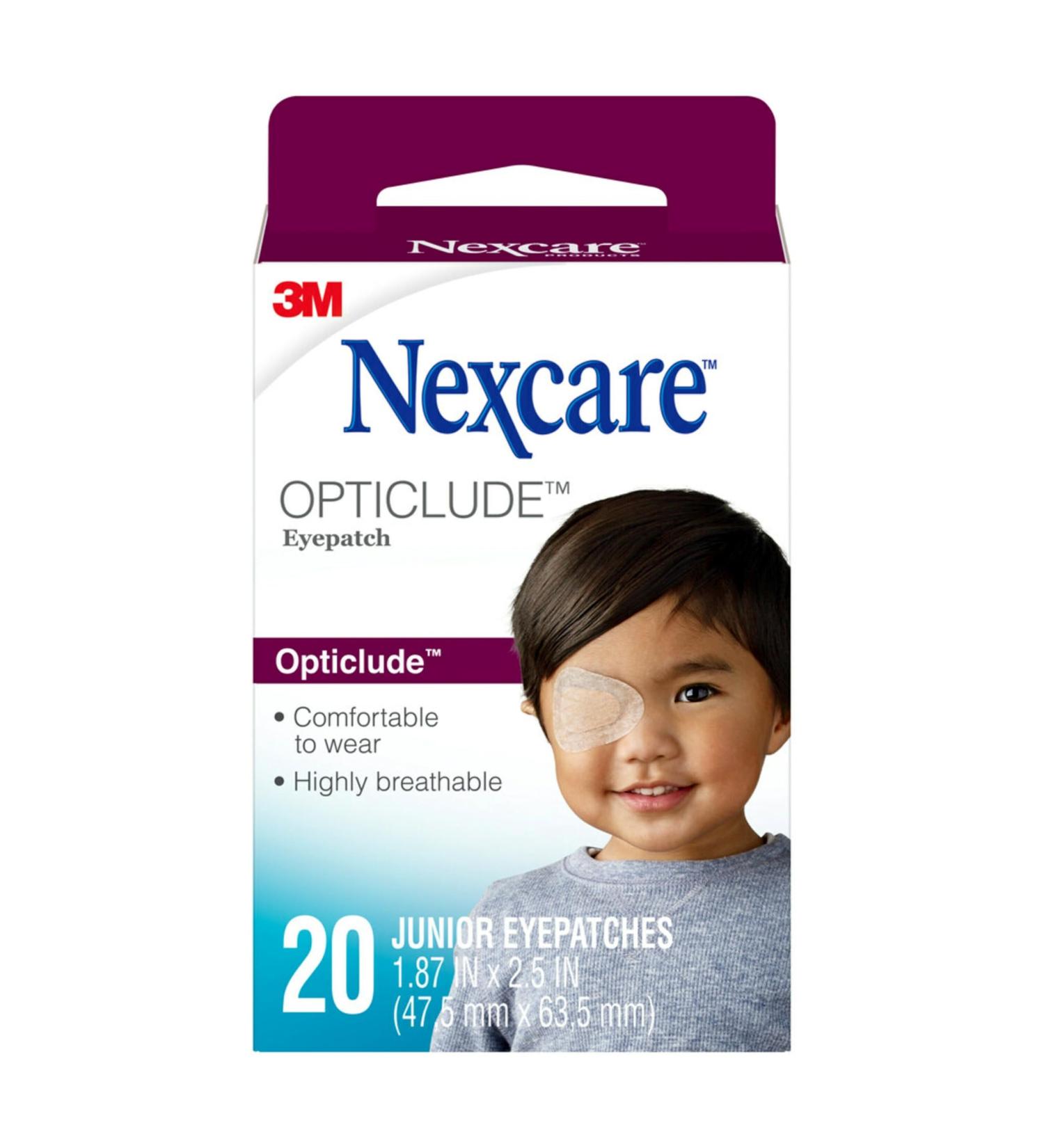 Nexcare Opticlude Orthoptic Eye Patch 1537 - Junior Size 20 Pack 2.44" x 1.81" - Ideal for Kids | International Shipping Available - Buy Online on GoSupps.com