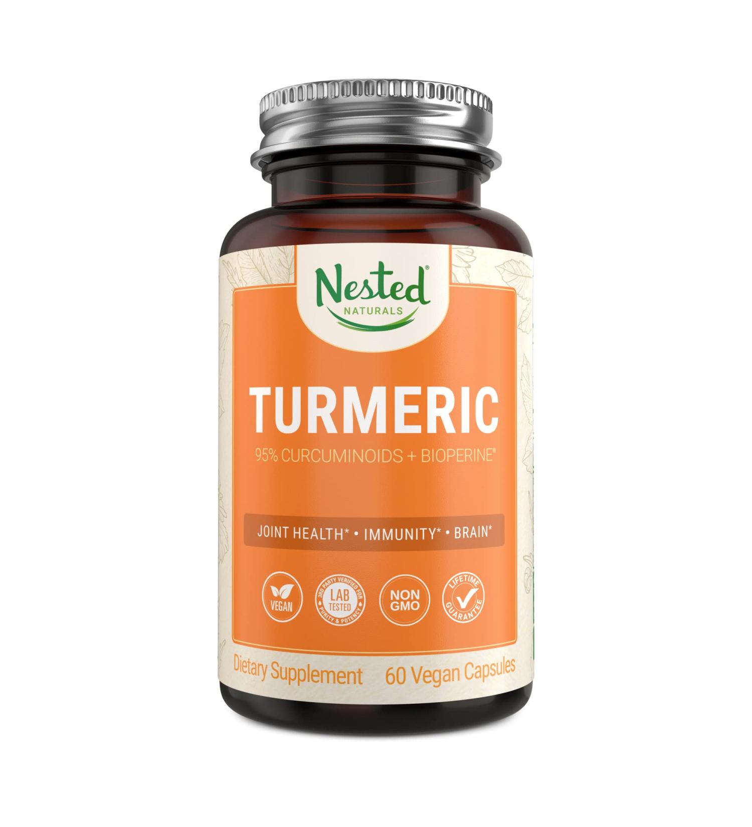 Turmeric Curcumin 1000mg with BioPerine | 95% Curcuminoids | Vegan & Non-GMO | Joint Support & Healthy Inflammatory Response - Buy Online on GoSupps.com