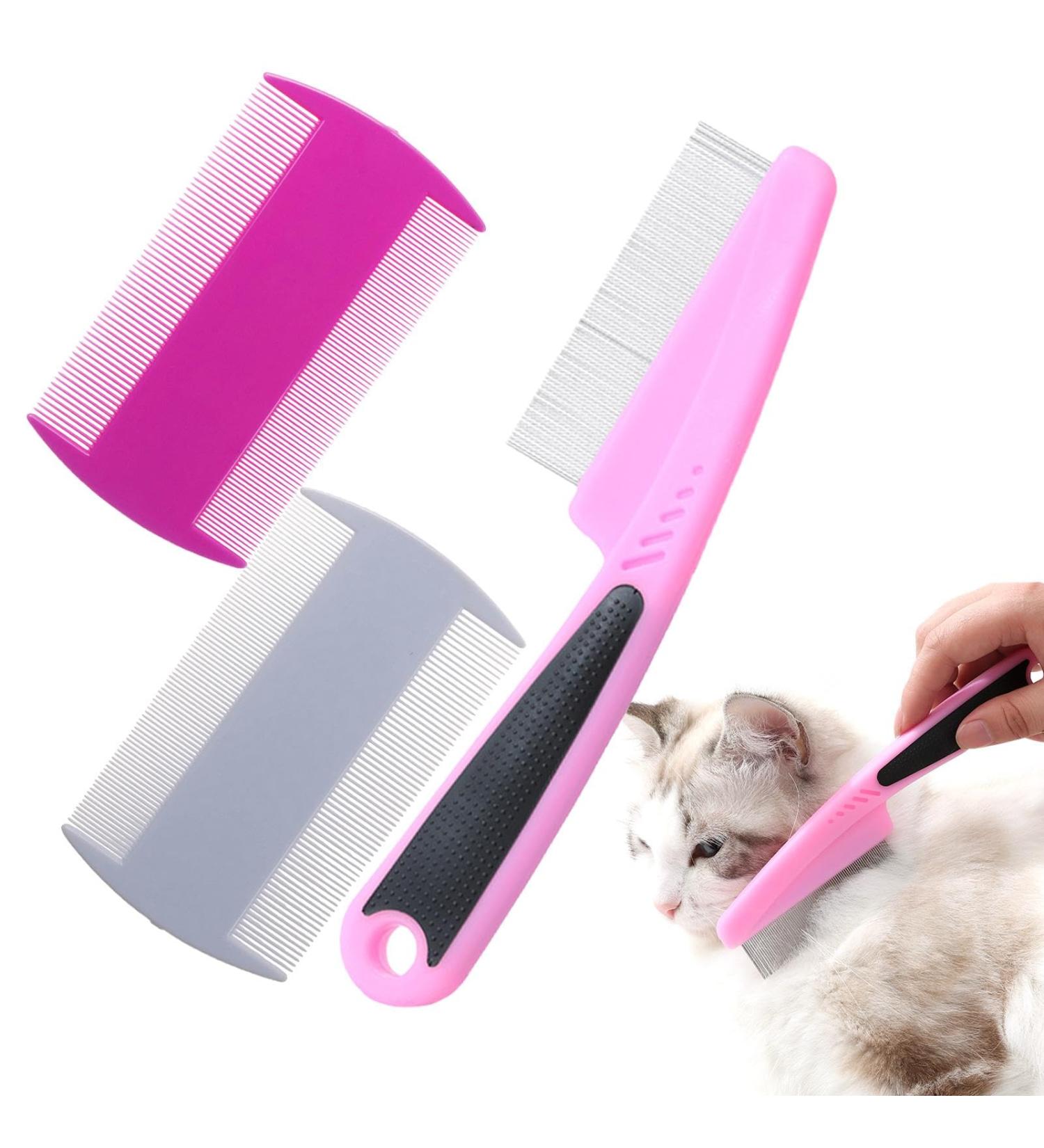 3 Pcs Dog Flea Comb Double-Sided Flea Comb Remove Float Hair Tear Marks Tick Removal Tool Double-Sided Flea Comb for Cat Dog - Buy Online on GoSupps.com