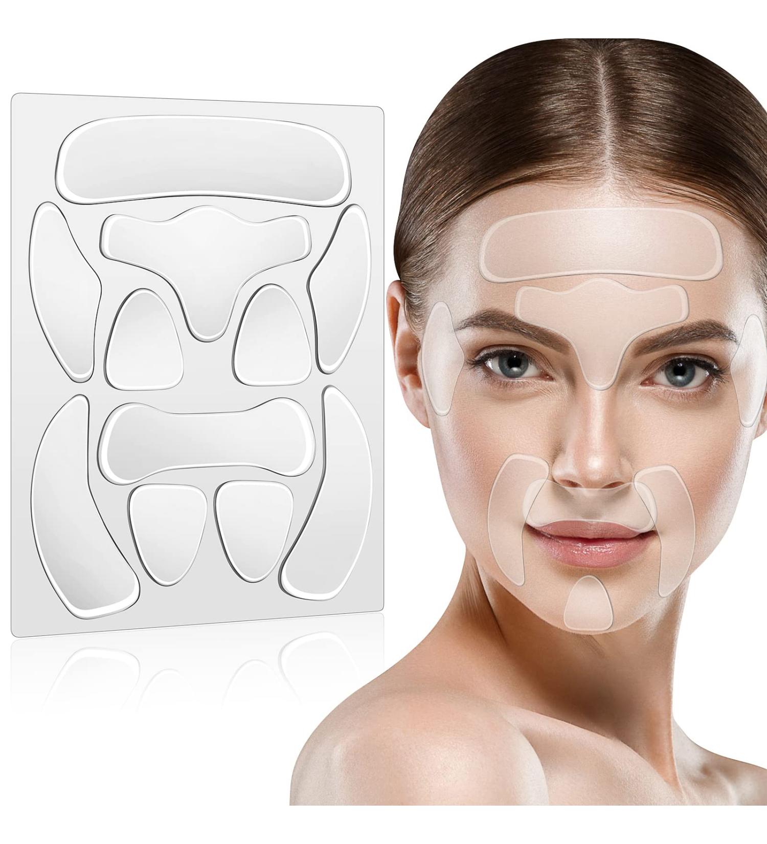 11 Pcs Silicone Forehead Fold Pads - Reusable Anti-Wrinkle Stripes for Women | Transparent Face Patches for Skin Care - Buy Online on GoSupps.com