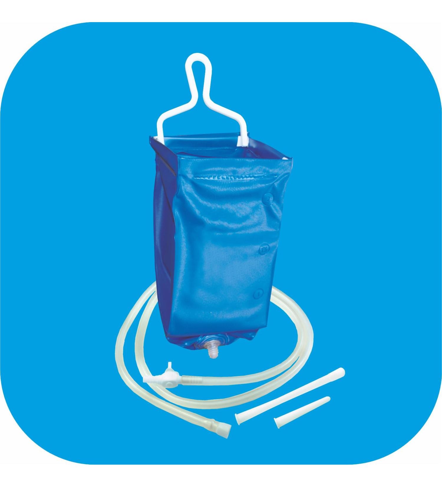 Pflegehome24 Travel irrigator 2 liters colon cleansing foldable