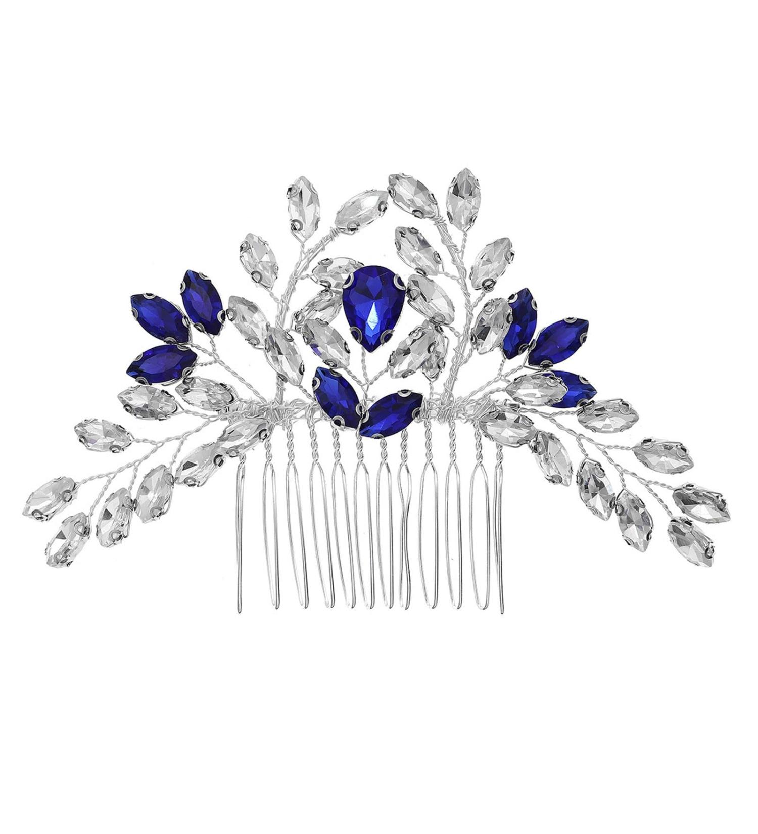 Bridal Wedding Hair Comb Bridal Hair Comb Wedding Vintage Insert Comb Headdress Insert Comb for Women and Girls 11.5x7cm Silver - Buy Online on GoSupps.com