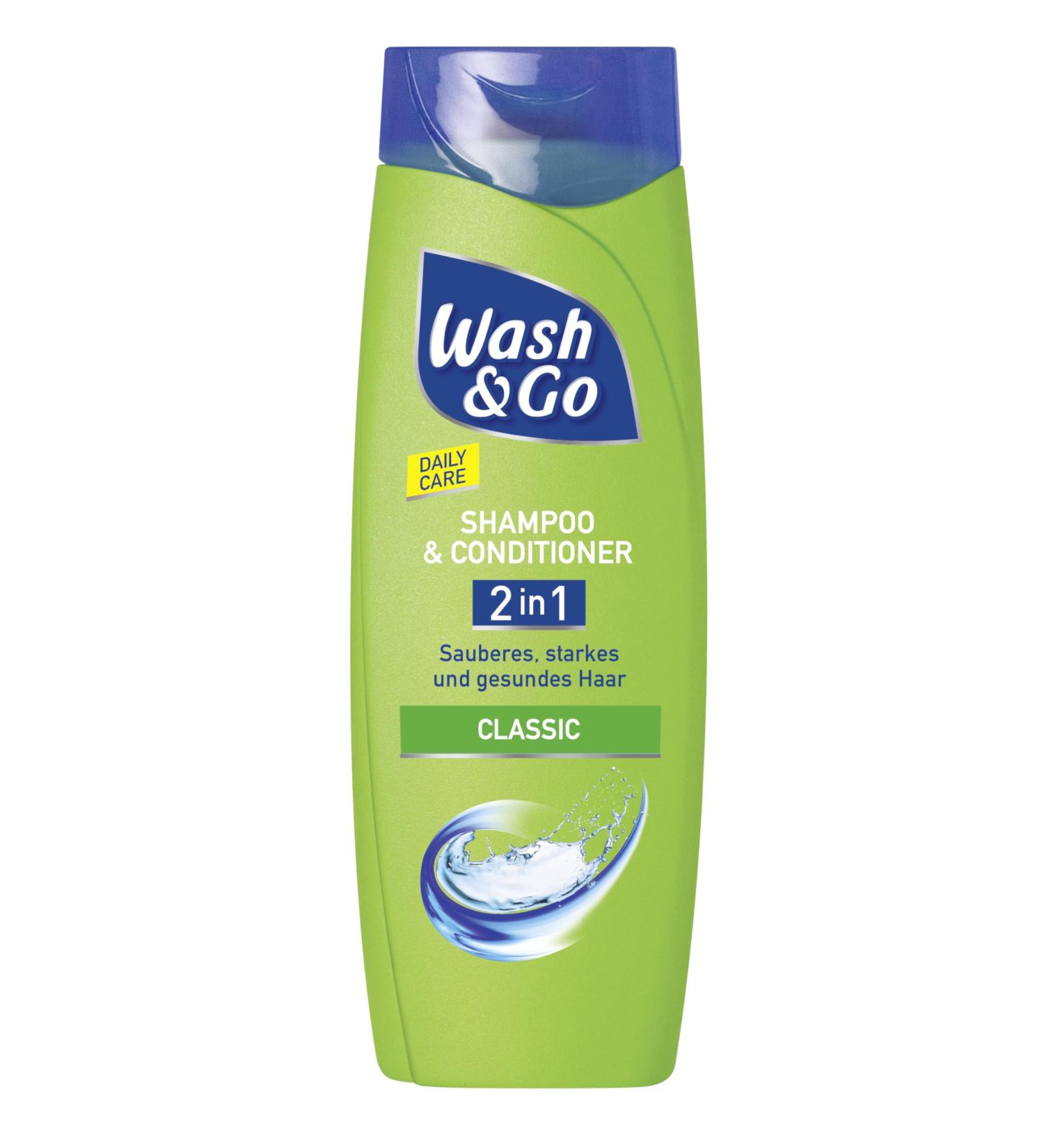 Buy Wash & Go 2in1 Shampoo & Conditioner Classic 400ml - Daily Hair Care for Clean Strong & Healthy Hair - Free International Shipping - Buy Online on GoSupps.com