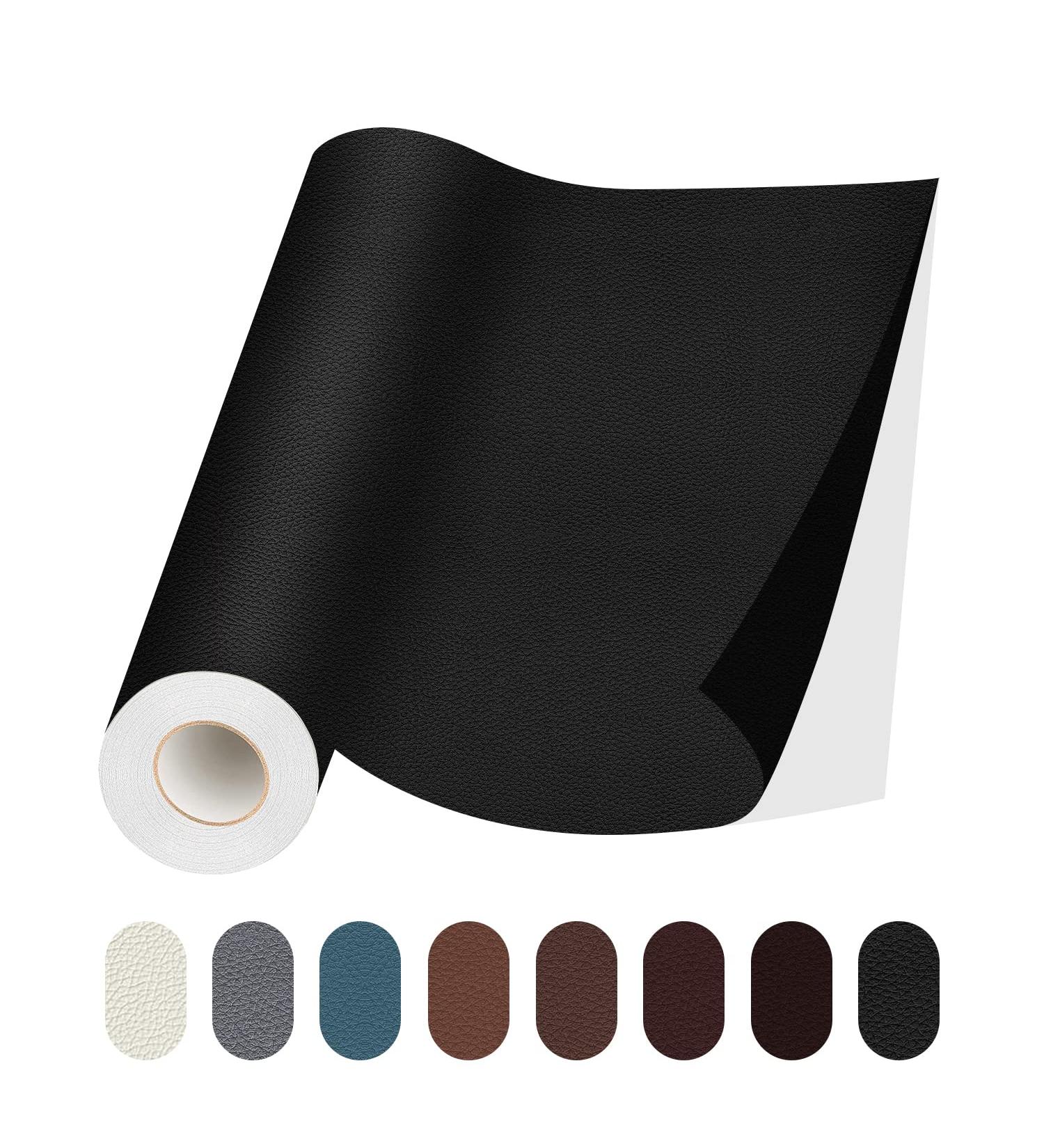Lifeshoon 17X79 Inch Self-Adhesive Leather Repair Patch - Black Tape for Couches, Furniture, Car Seats, Cabinets, Handbags - Buy Online on GoSupps.com