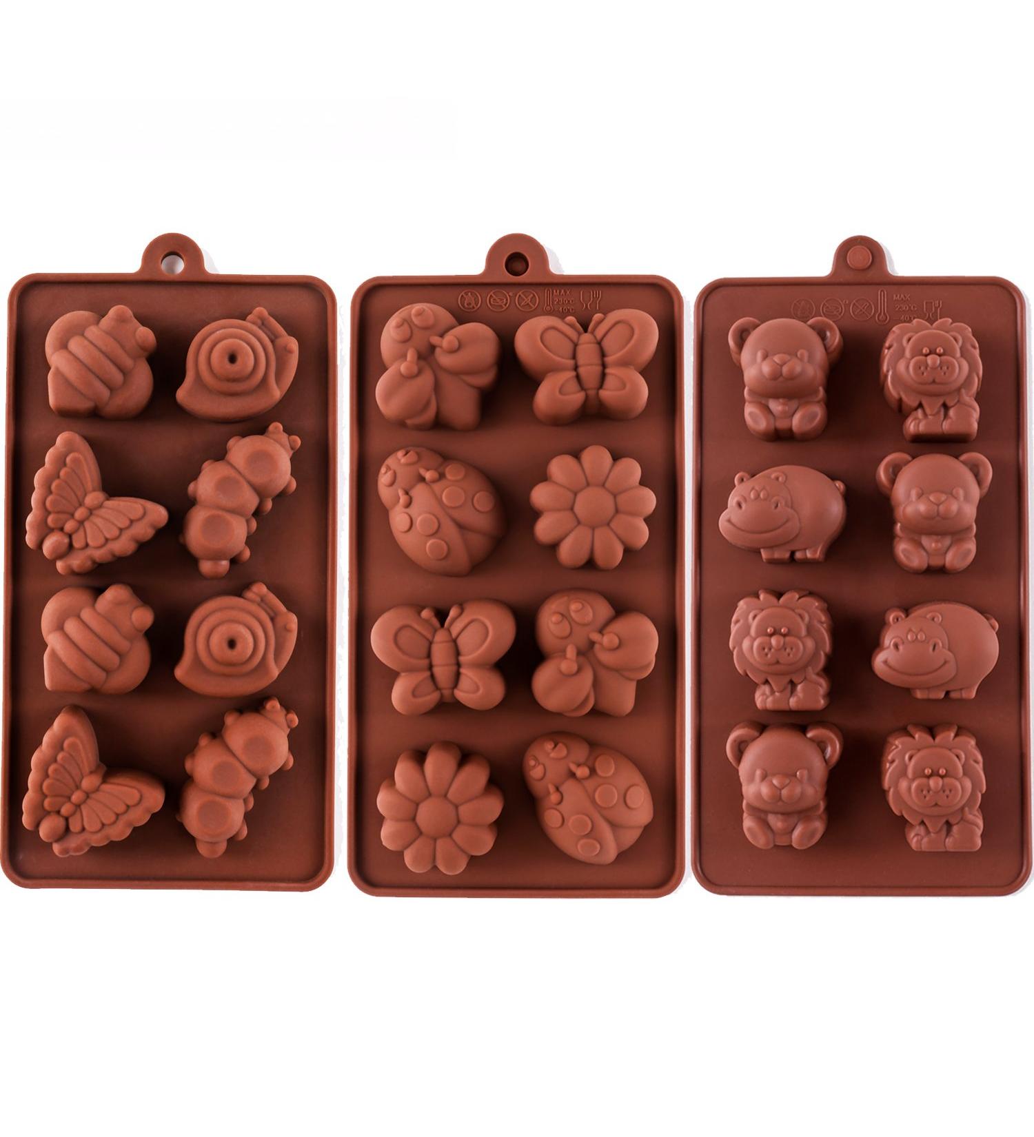 STARUBY Non-Stick Silicone Forest Theme Chocolate Candy & Soap Mold Set - 3 Fun Animal Shapes for Kids - Buy Online on GoSupps.com