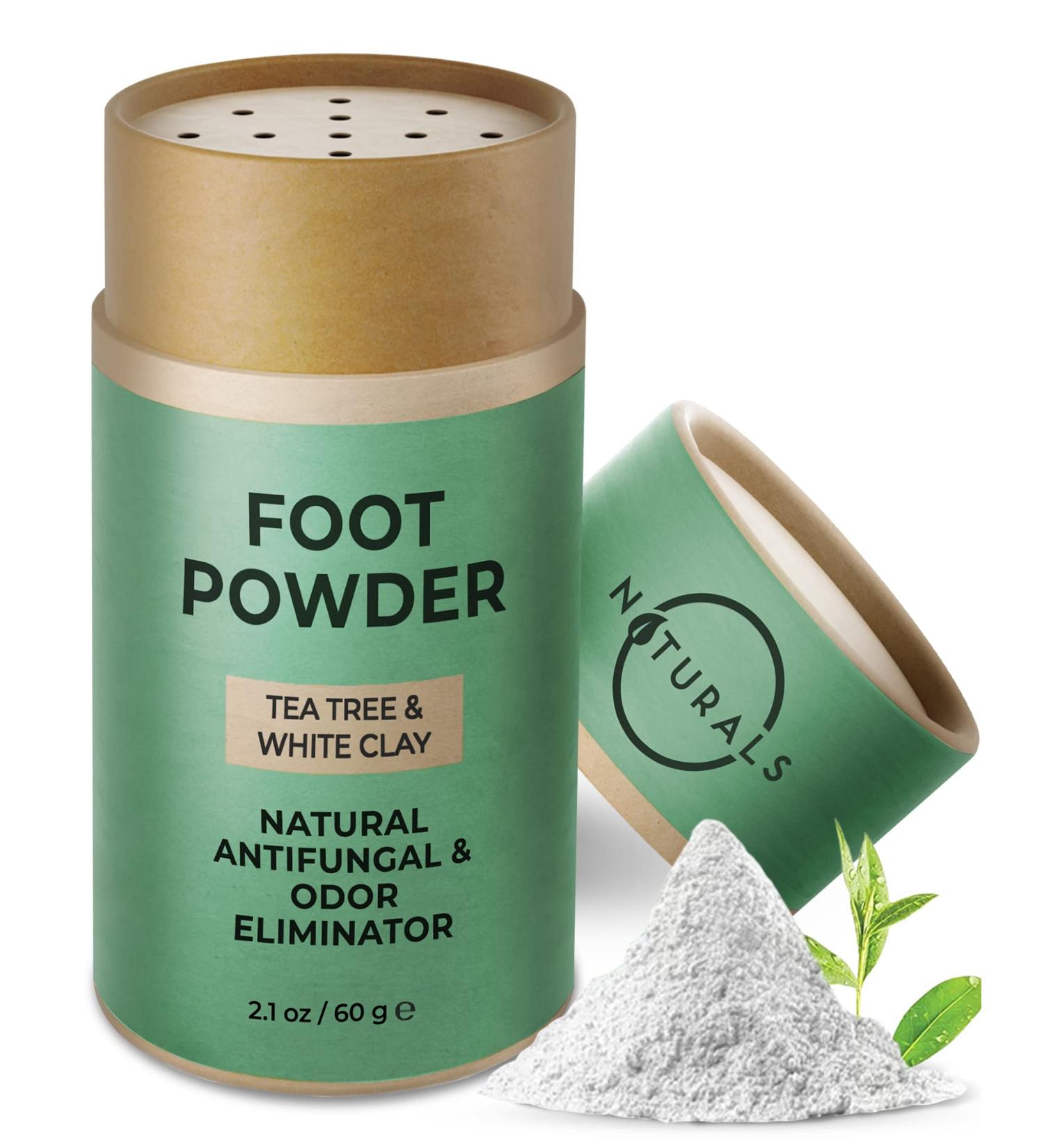 O Naturals Foot Powder with Tea Tree Oil - Shoe Odor Eliminator & Deodorizer for Men, Women & Kids - Talc Free Natural Odor Control - Athletes Foot Powder - 2.1oz - Buy Online on GoSupps.com