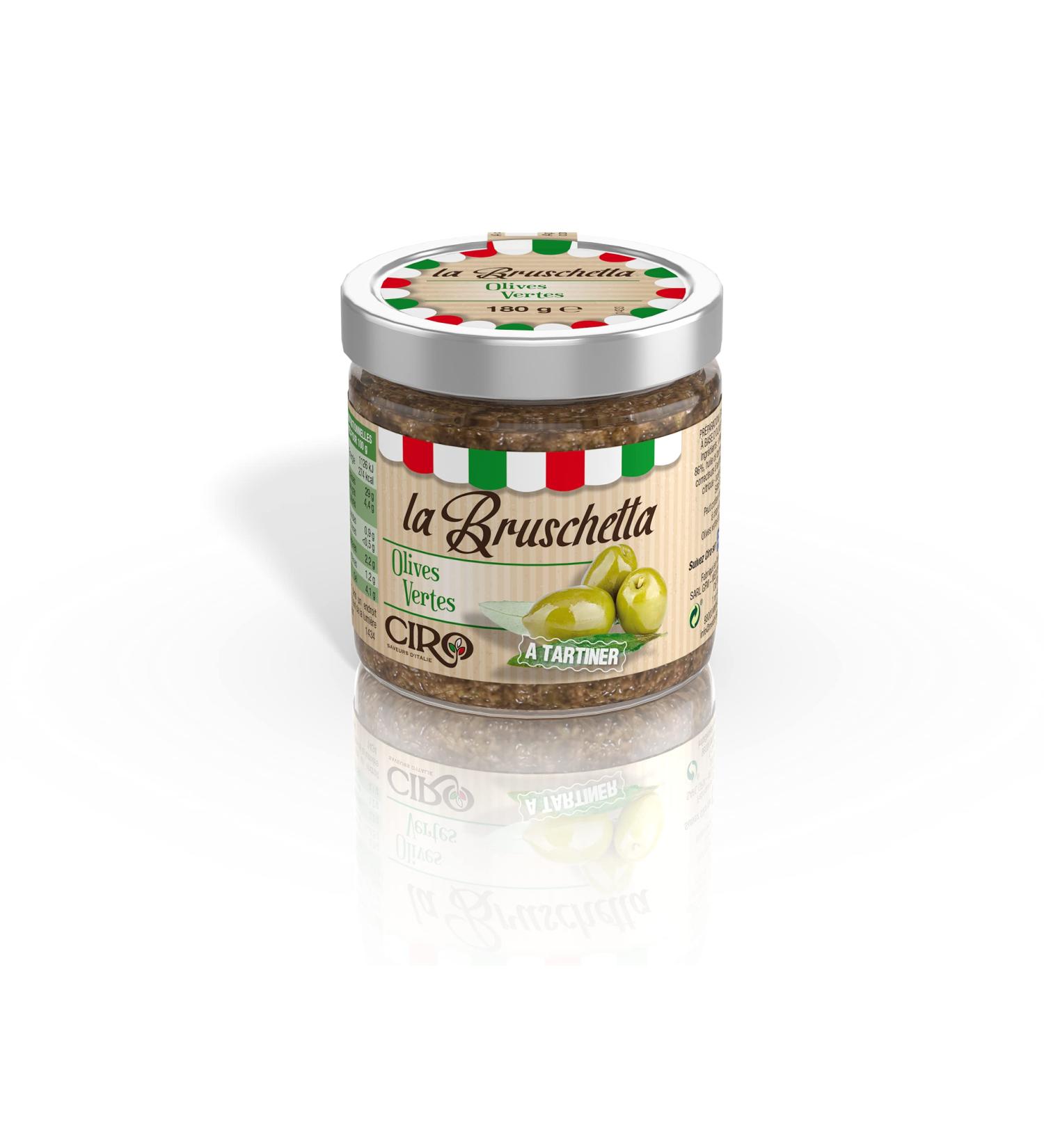 CIRO BRUSCHETTA GREEN OLIVES 180 G - Buy Online on GoSupps.com