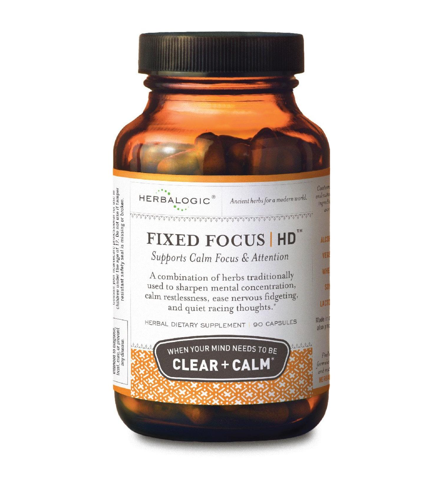 Fixed Focus HD Herb Capsules - Enhance Calm Attention & Mental Clarity with White Tea L-Theanine & Caffeine - 90 Count - Buy Online on GoSupps.com