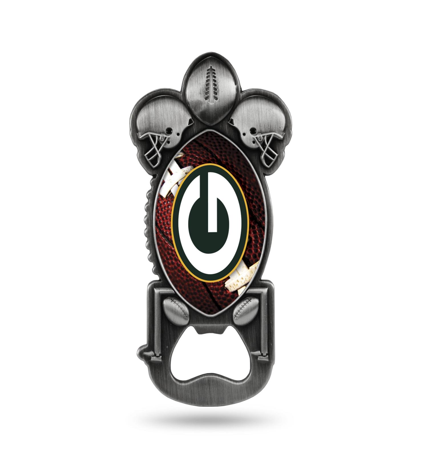 Green Bay Packers NFL Magnetic Bottle Opener by Rico Industries | 2.25 x 5-inches - Buy Online on GoSupps.com