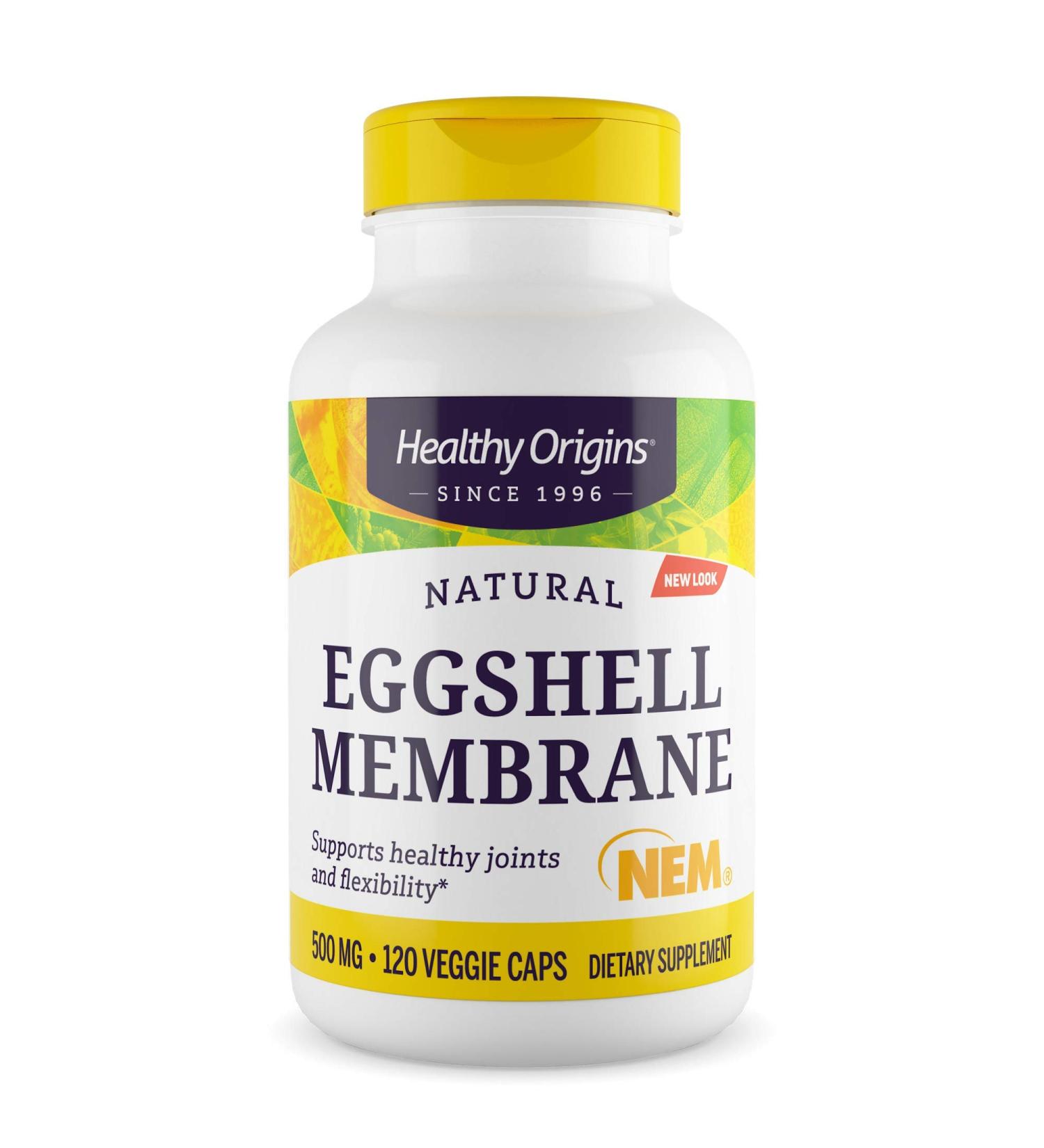 Healthy Origins Eggshell Membrane (NEM) 500mg - 120 Veggie Caps for Joint Health - Buy Online on GoSupps.com