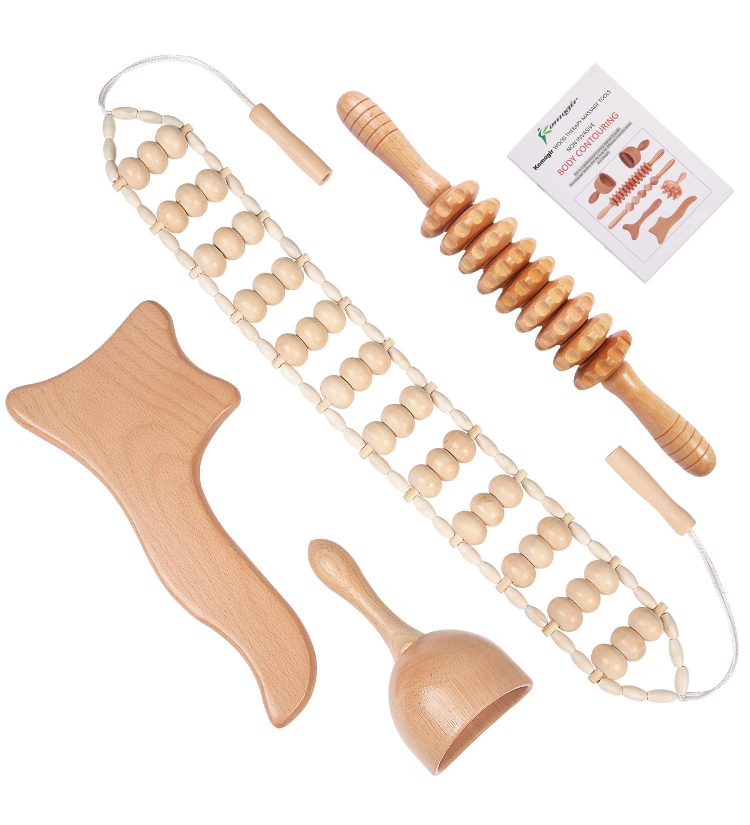 4-in-1 Maderoterapia Kit for Lymphatic Drainage, Muscle Release, Cellulite Reduction - SET02 - Buy Online on GoSupps.com