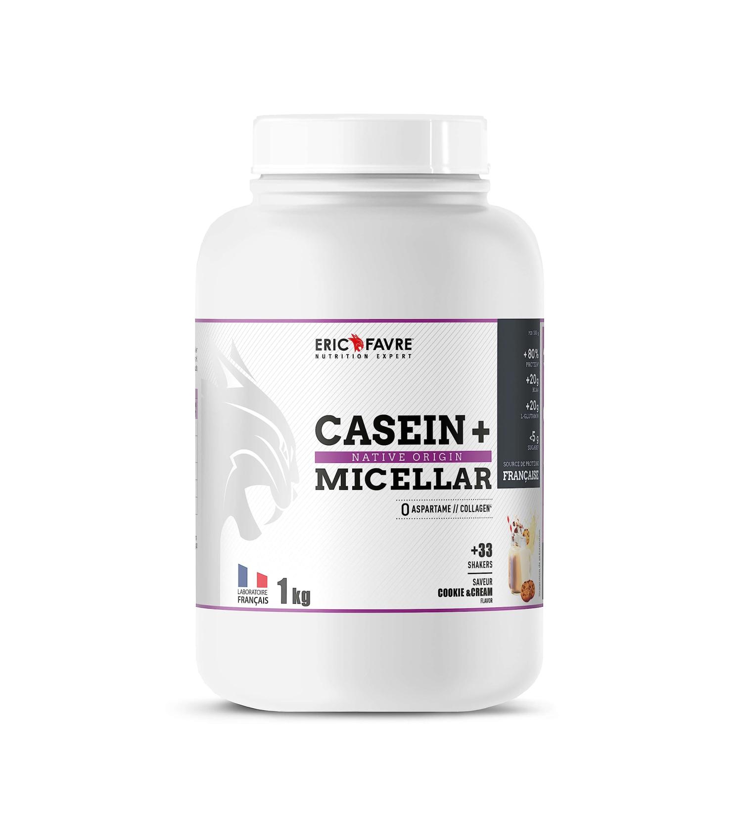 Casein + Native ORIGIN Micellar Casein Enriched with HMB Vitamin B6 Magnesium Muscle Building 1 kg Eric Favre Laborato - Buy Online on GoSupps.com