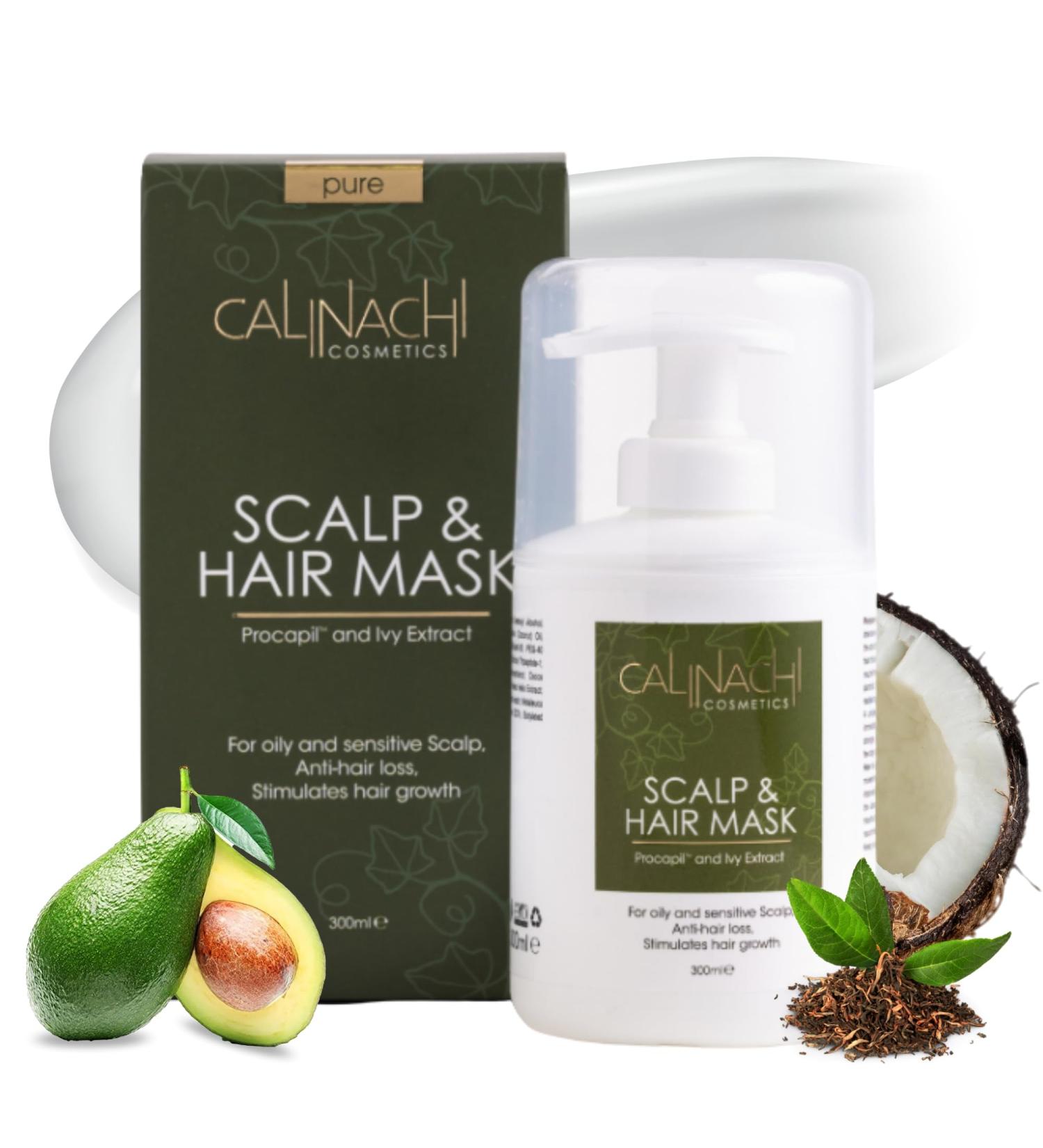 Calinachi Cosmetics CALINACHI Protein mask against hair loss normal to oily and greasy 300 ml - Buy Online on GoSupps.com