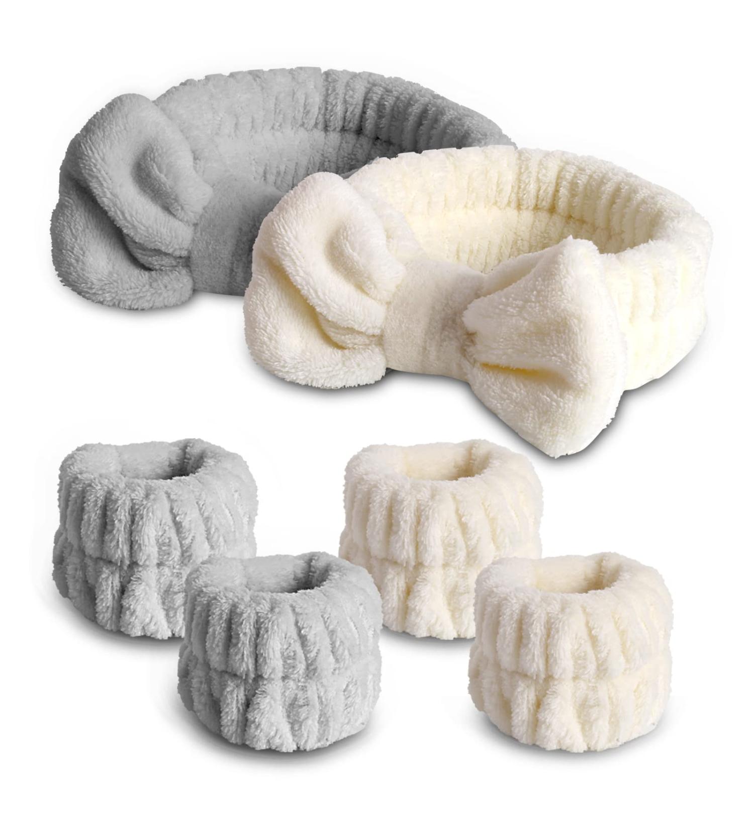 YGQQOY 6pc Spa Headband Set - Face Washing & Makeup Hair Band with Matching Wristbands for Women and Girls | Party Supplies - Buy Online on GoSupps.com