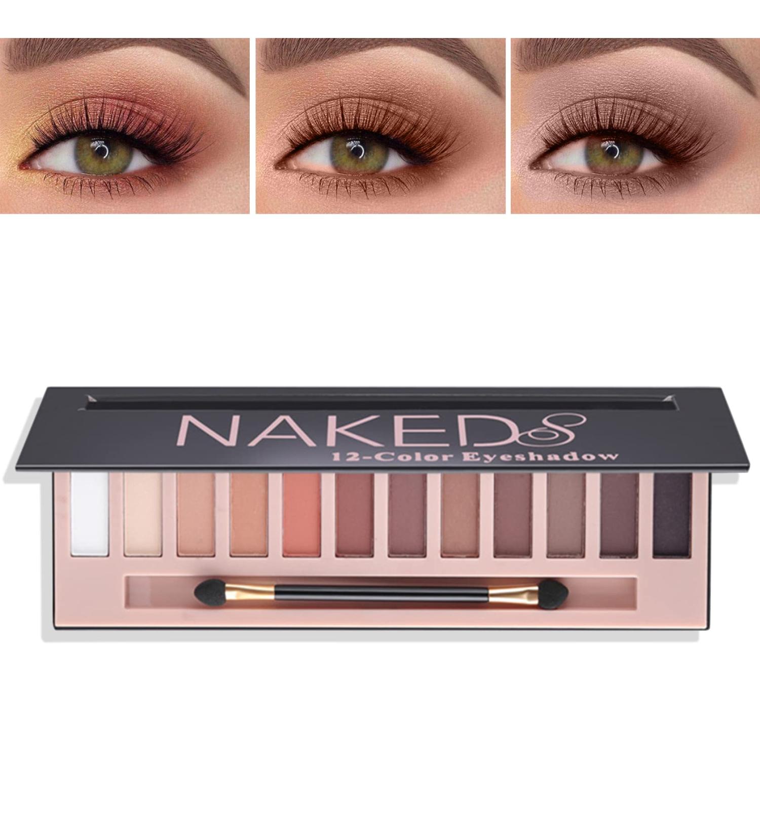 Naked Nude Eyeshadow Palette - 12 Colors, Matte & Shimmer, Long Lasting Waterproof Formula - Buy Online on GoSupps.com