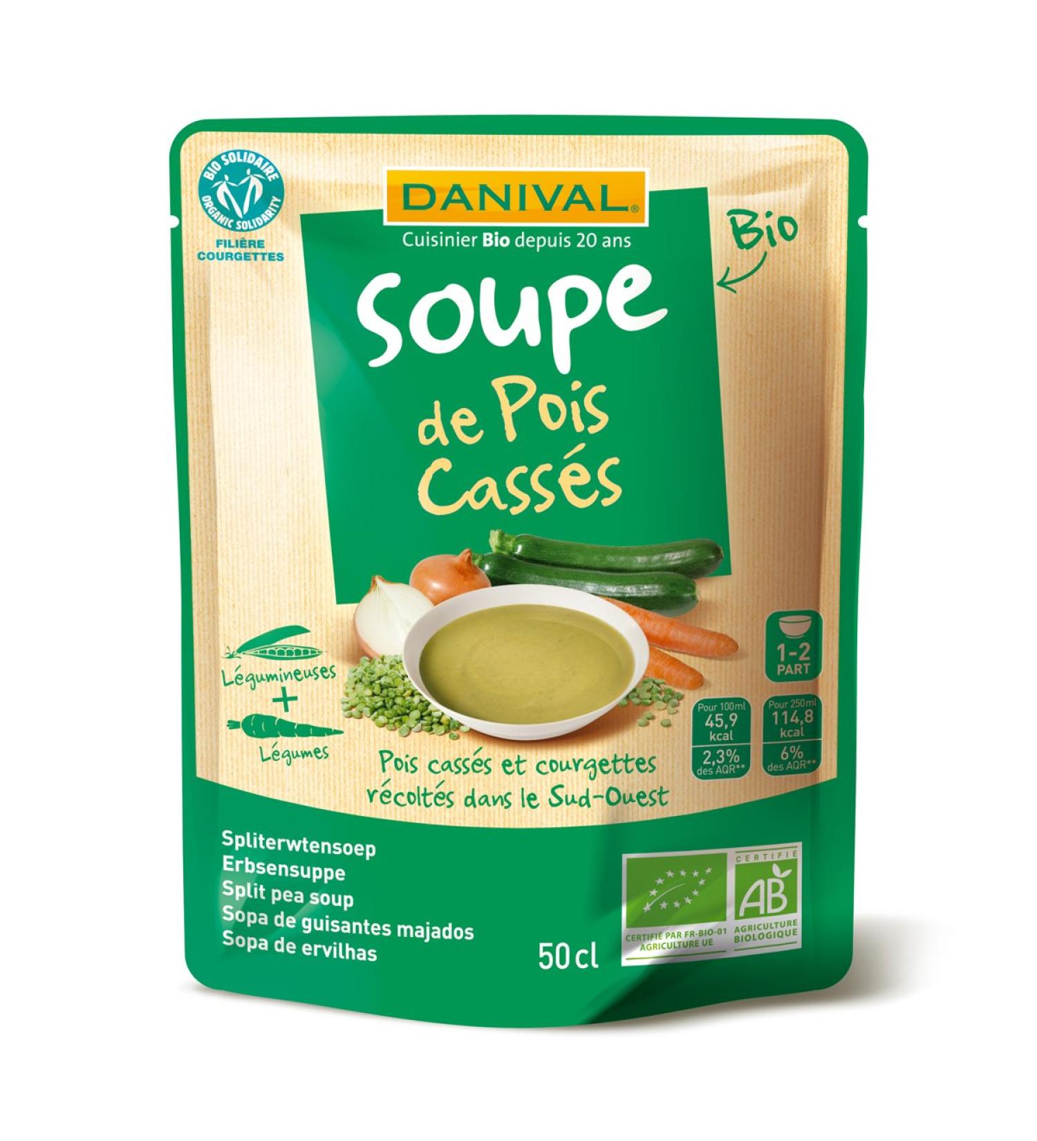 Danival - Organic split pea soups - 50 cl
