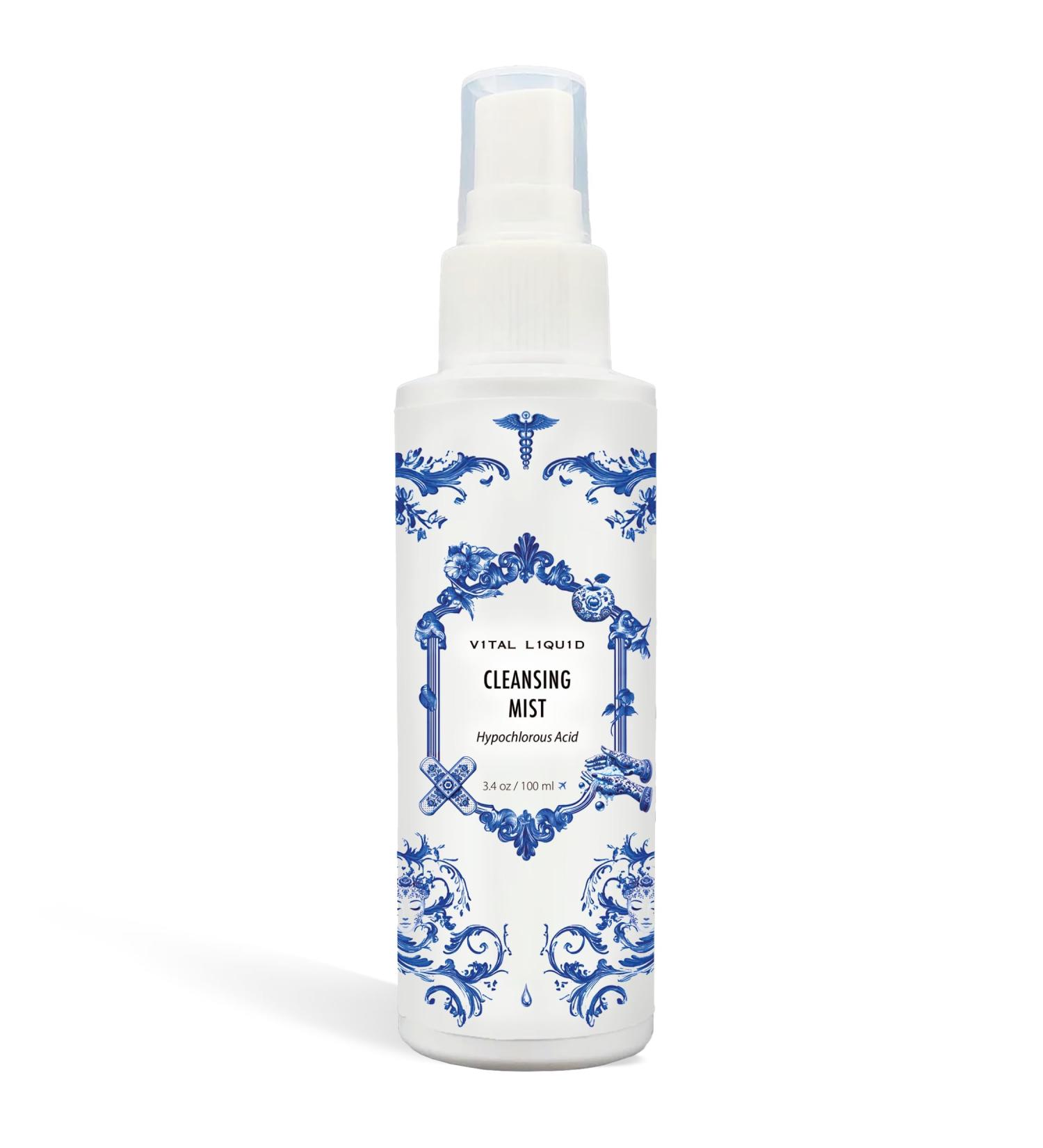 Vital Liquid Hypochlorous Acid Spray 3.4oz Travel Size HOCl Facial Mist & Daily Cleanser for Sensitive Skin | Clarifying & Calming Toner for Redness Irritation & Breakout-Prone Skin - Buy Online on GoSupps.com