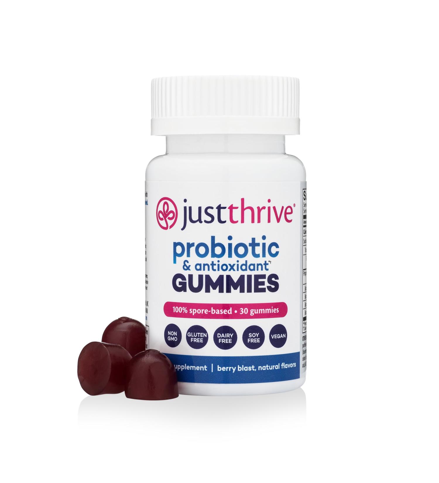 Just Thrive Probiotic Gummies - Kids Men and Womens Probiotic - for Digestive and Overall Health 30 Count 30 Count (Pack of 1) - Buy Online on GoSupps.com
