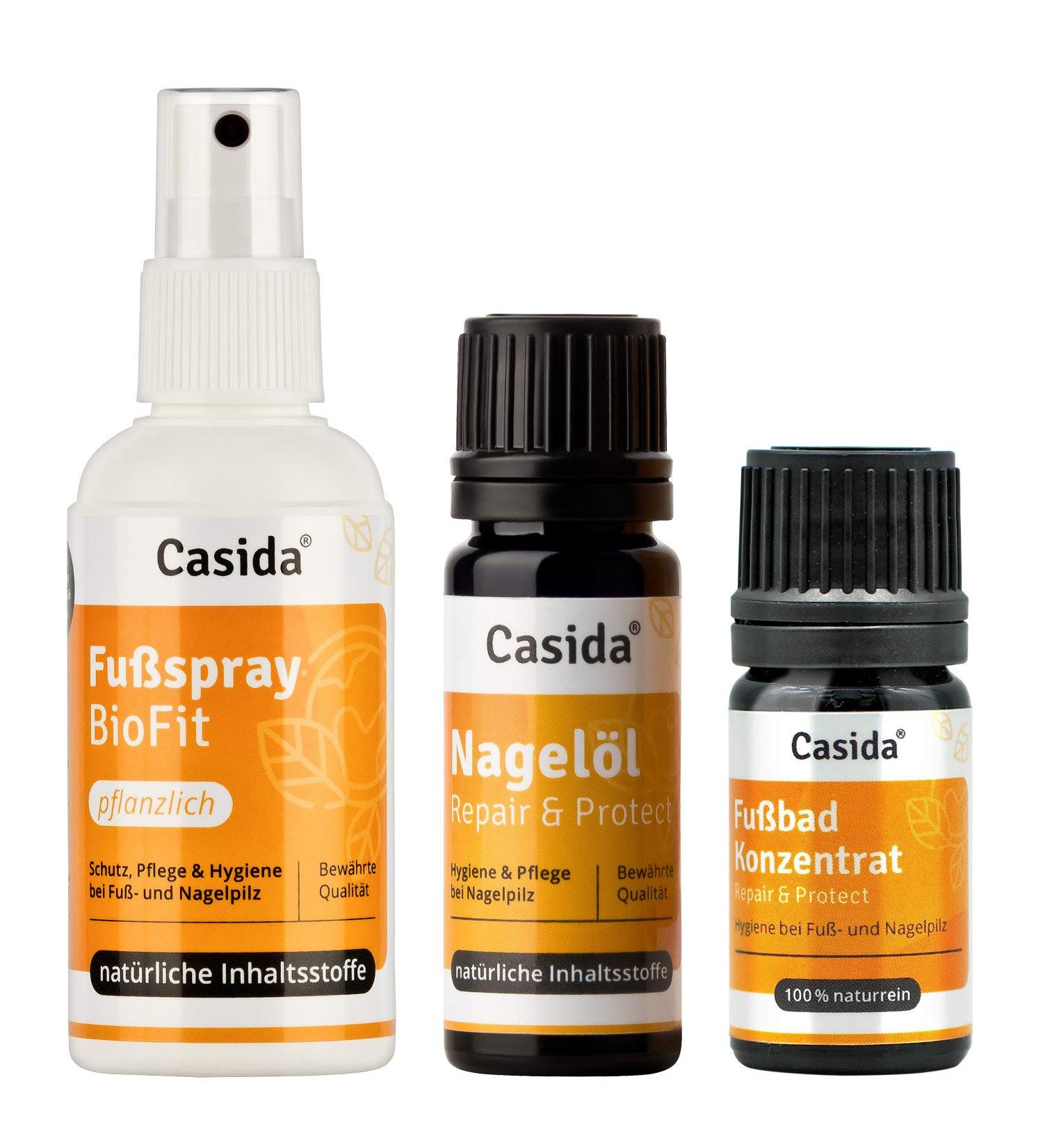 Casida - Set de Soin des Pieds Repair & Protect - pour le soin des ongles et des pieds - Huile pour les Ongles - Spray pour les Pieds BioFit - Concentr pour Bain de Pieds - la qualit des pharmacies - Buy Online on GoSupps.com