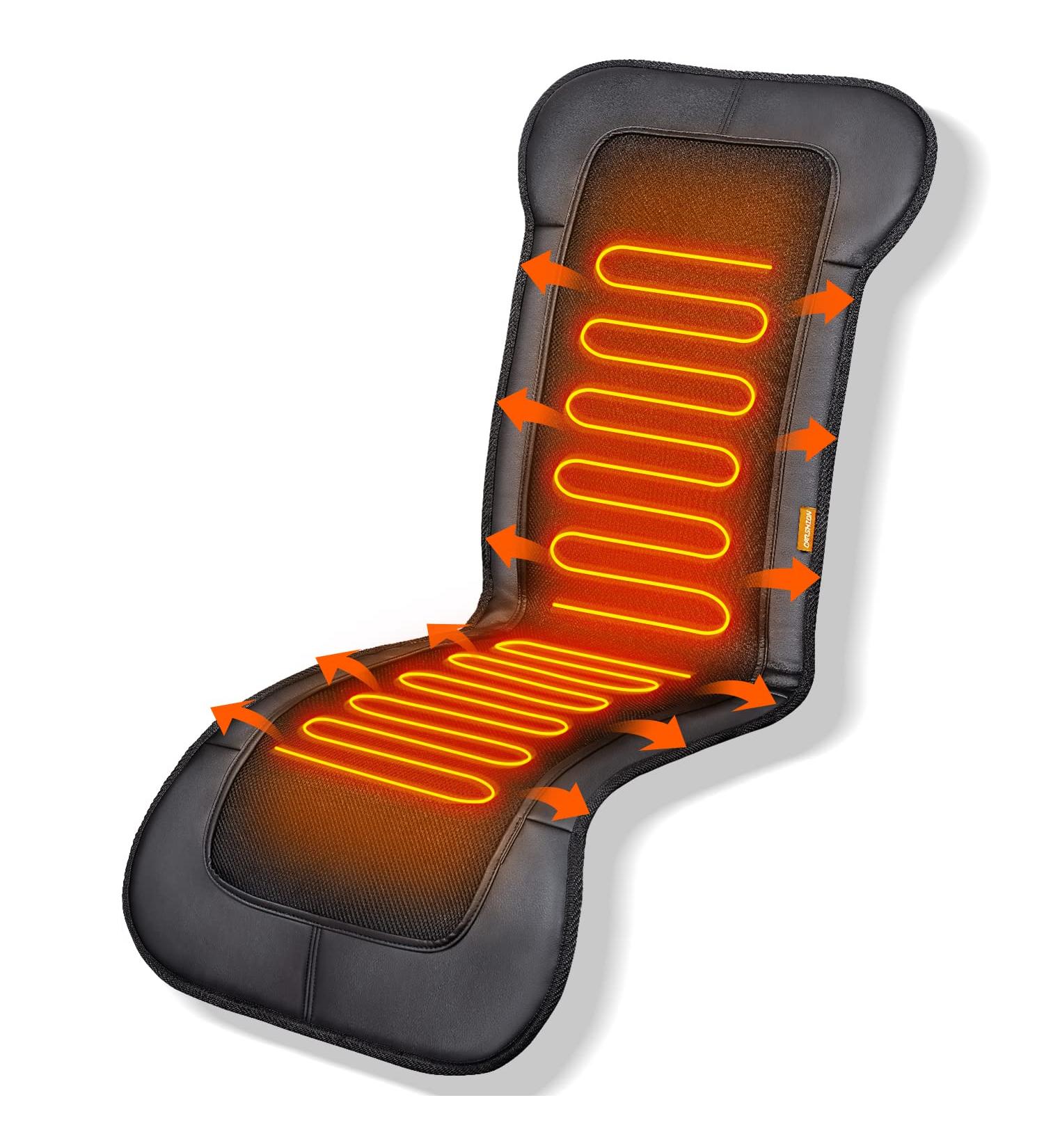 Heated PU Leather Seat Cover for Circulation & Fatigue Relief - Buy Online on GoSupps.com