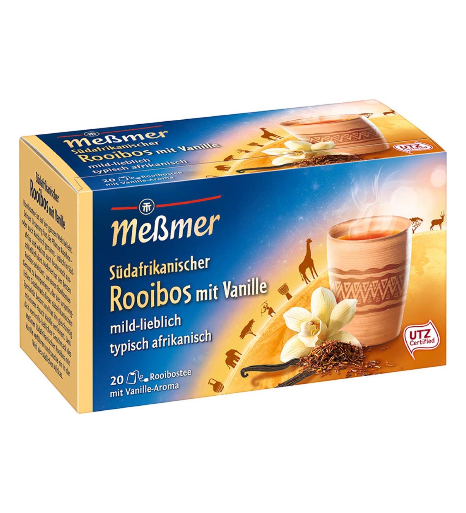 Meßmer South African rooibost tea with a sweet and pleasant vanilla aroma
